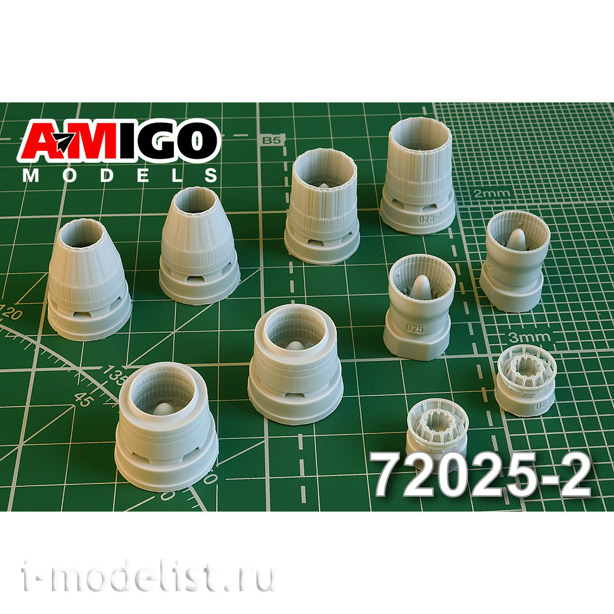 AMG72025-2 Amigo Models 1/72 Реактивные сопла двигателя Ал-41Ф1С для C-35С