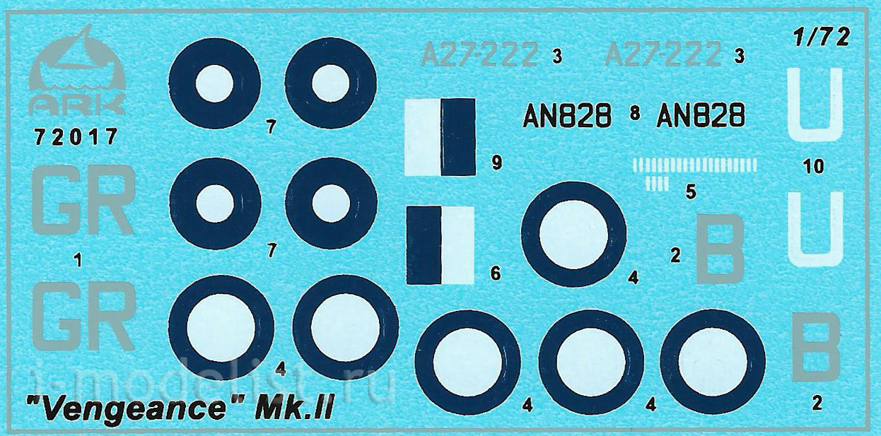 72017 ARK-models 1/72 Пикирующий бомбардировщик “Венженс”