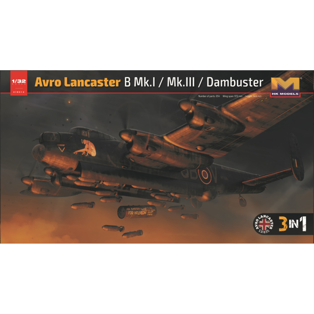 01E012 HK Models 1/32 Бомбардировщик Avro Lancaster B Mk.I Limited Edition Merit Exclusive