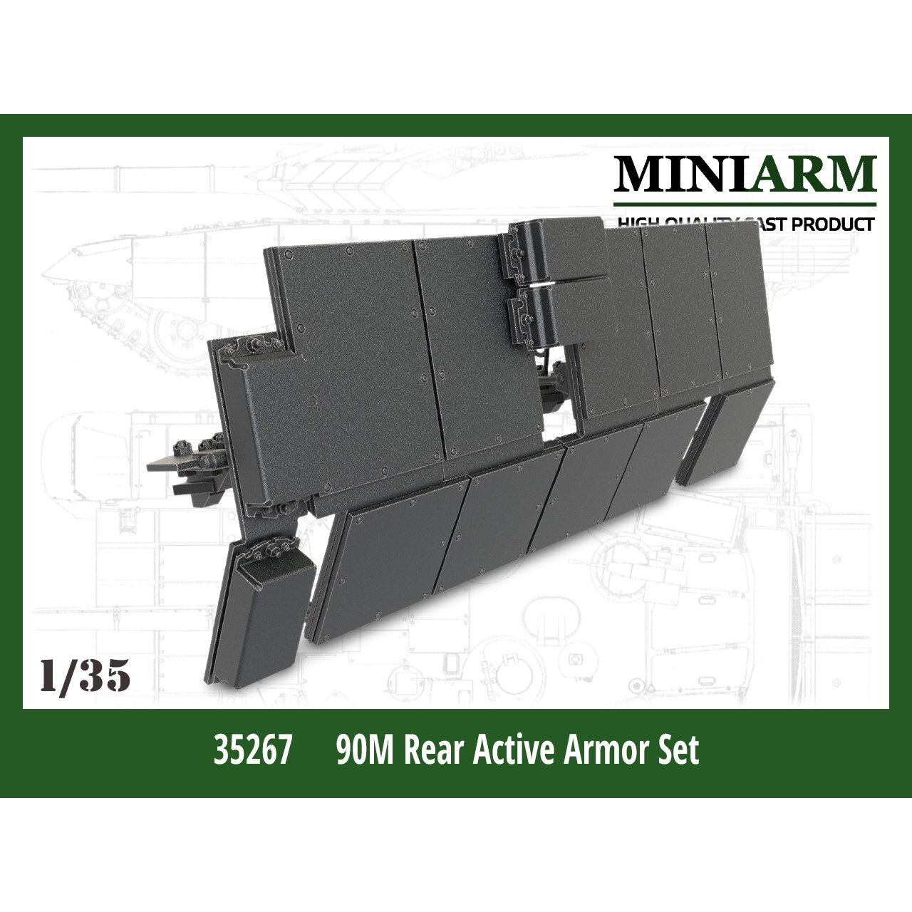 35267 Miniarm 1/35 Комплект кормовой бронировки для танка Т-90М