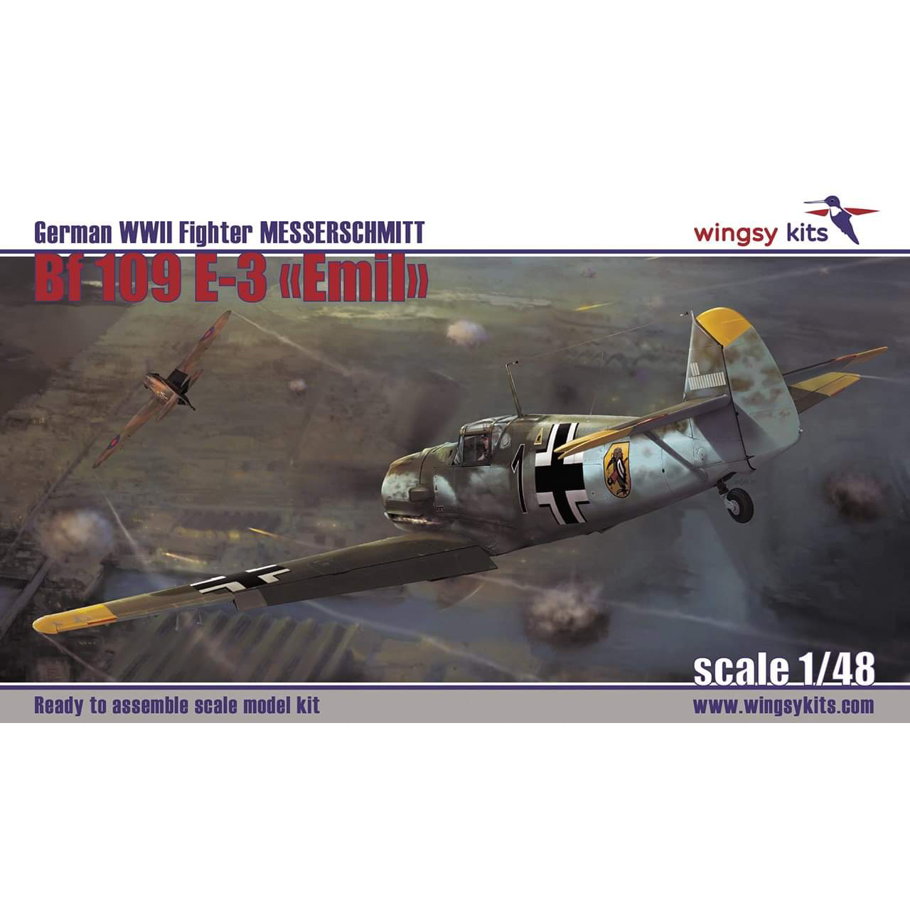 D5-08 Wingsy Kits 1/48 Немецкий истребитель времён Второй мировой войны MESSERSCHMITT Bf 109 E-3