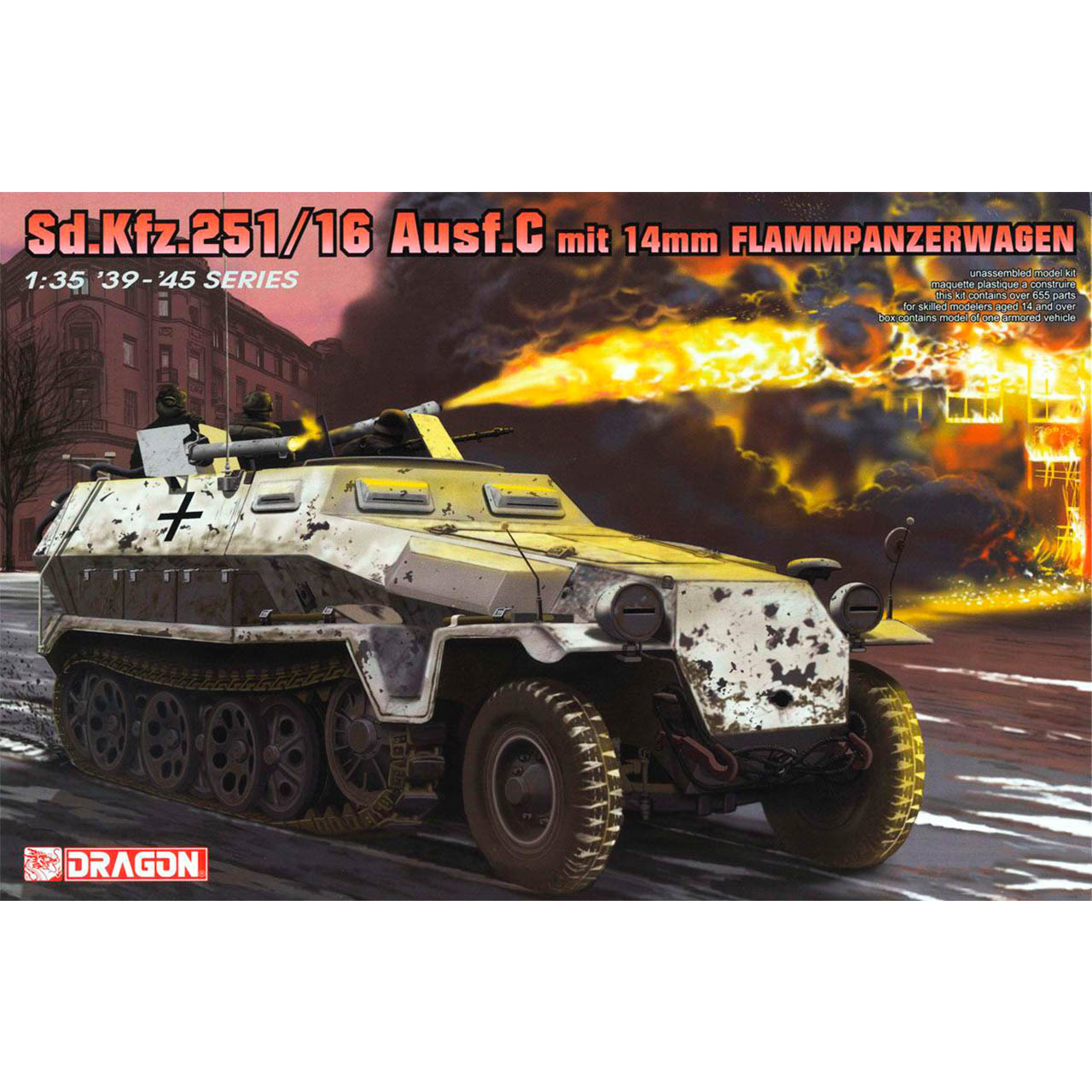 6864 Dragon 1/35 Немецкий полугусеничный бронетранспортёр Sd.Kfz.251/16 Ausf.C Flammpanzerwagen
