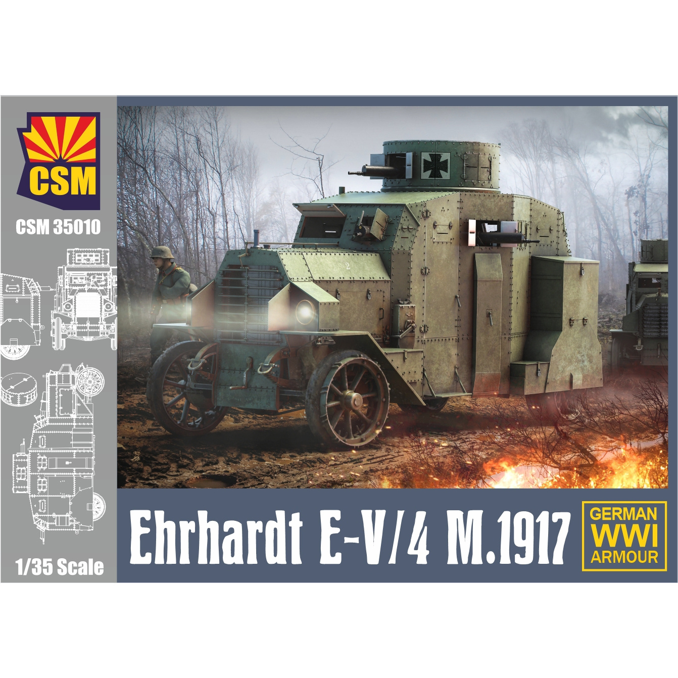 CSM35010 Copper State Models 1/35 Немецкий бронеавтомобиль Ehrhardt M.1917