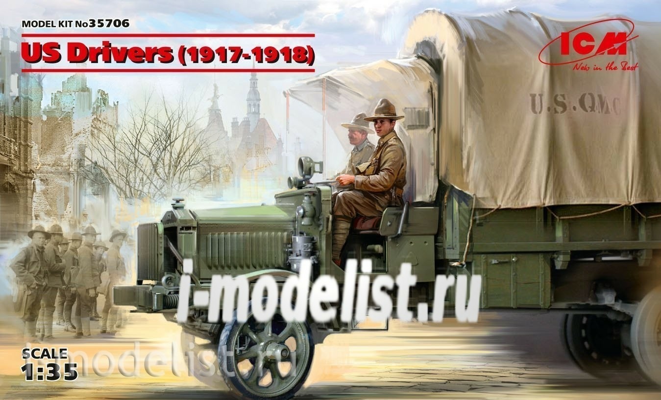 35706 ICM 1/35 US Drivers (1917-1918) (2 figures)