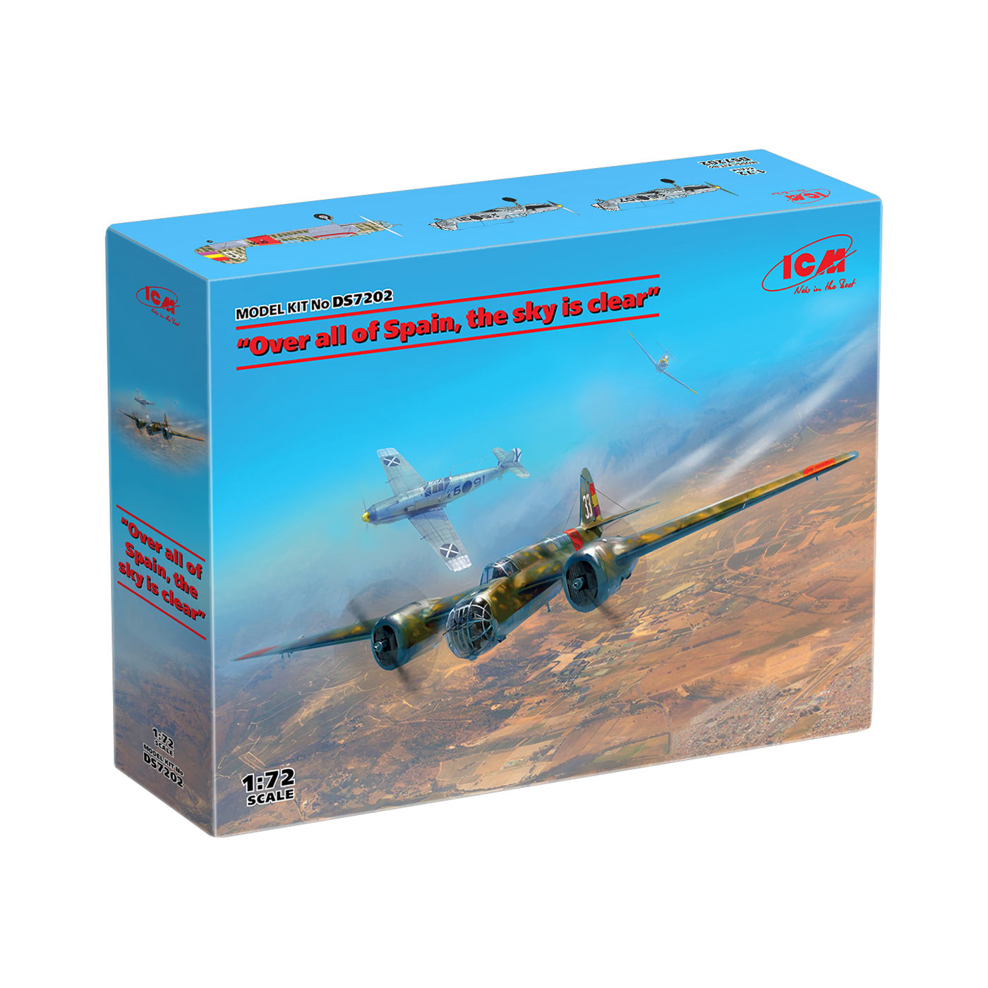 DS7202 ICM 1/72 Набор самолетов "Над всей Испанией безоблачное небо ...
