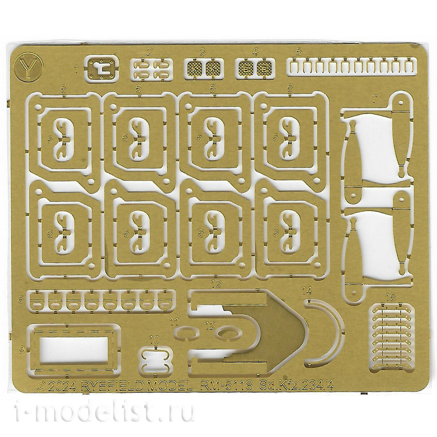 RM-5118 Rye Field Model 1/35 Немецкий бронеавтомобиль Sd.Kfz.234/4 Pz.Spähwagen с полным интерьером