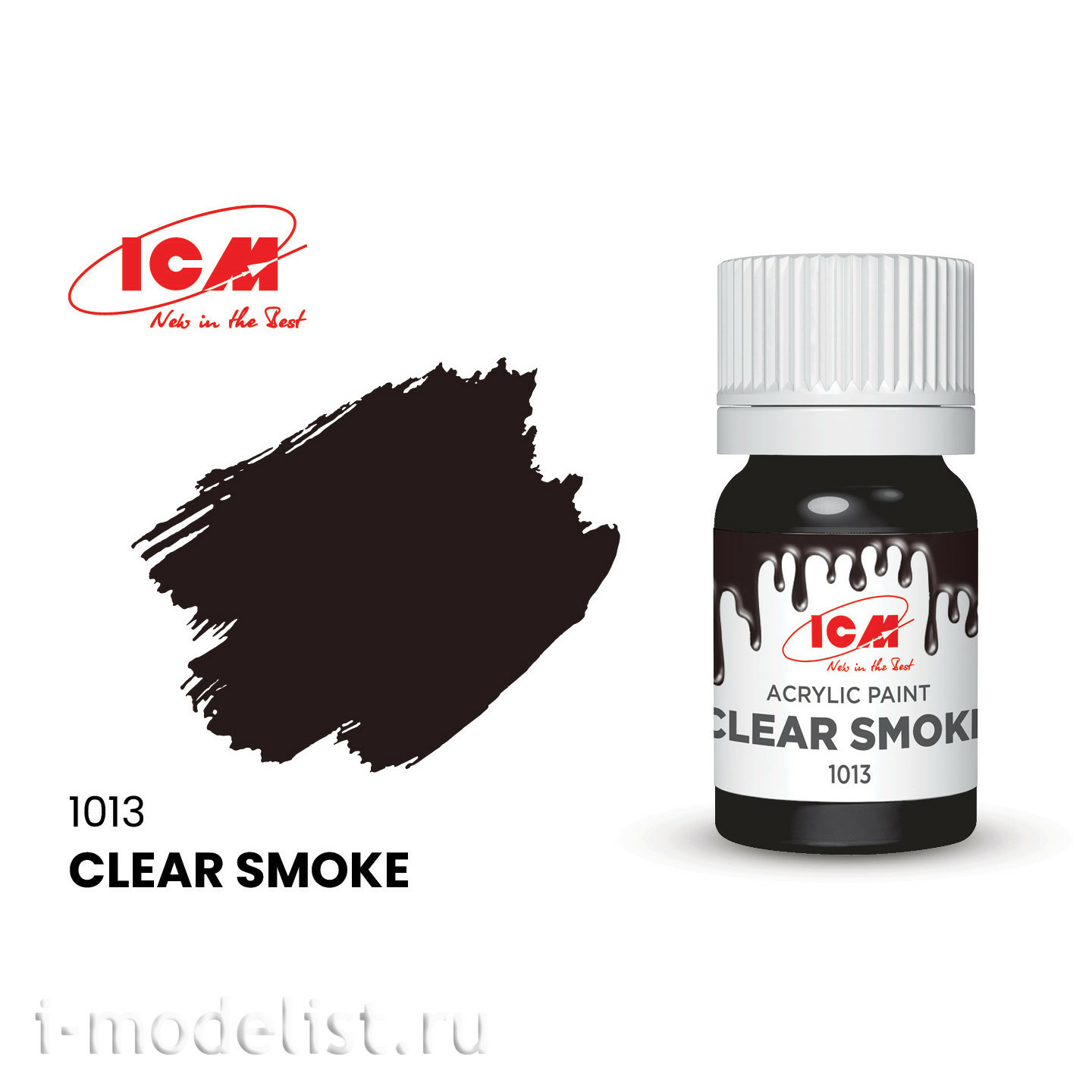C1013 ICM Краска для творчества, 12 мл, цвет Прозрачный дым (Clear Smoke)