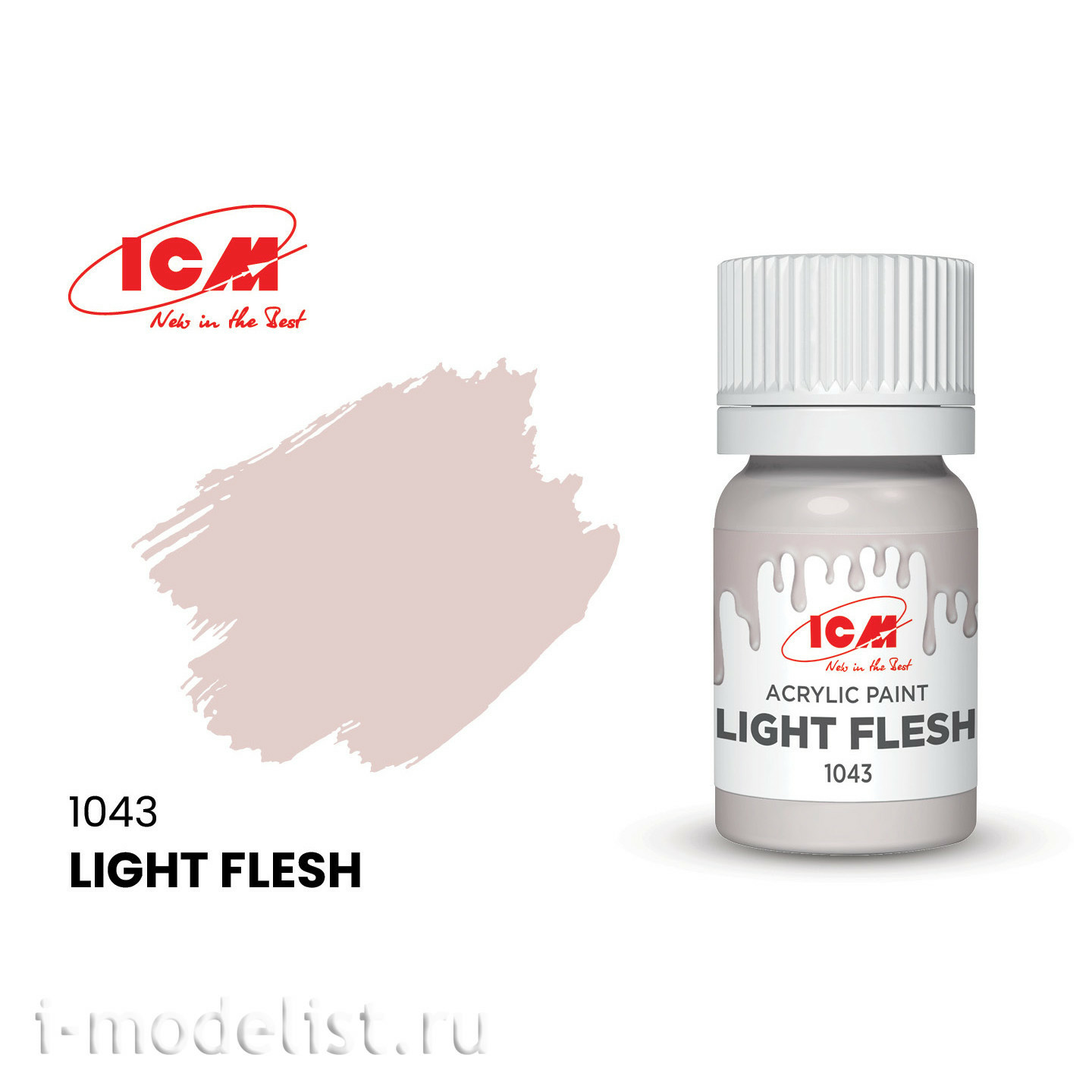 C1043 ICM Краска для творчества,12 мл, цвет Светло-телесный (Light Flesh)