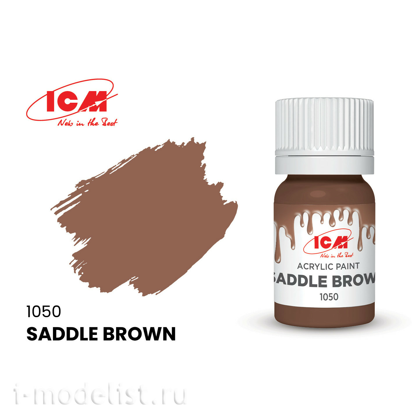C1050 ICM Краска для творчества, 12 мл, цвет Коричневое седло (Saddle Brown)																