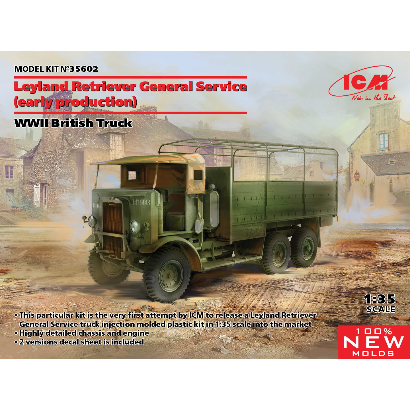 35602 ICM 1/35 Британский грузовой автомобиль Leyland Retriever (раннего производства)