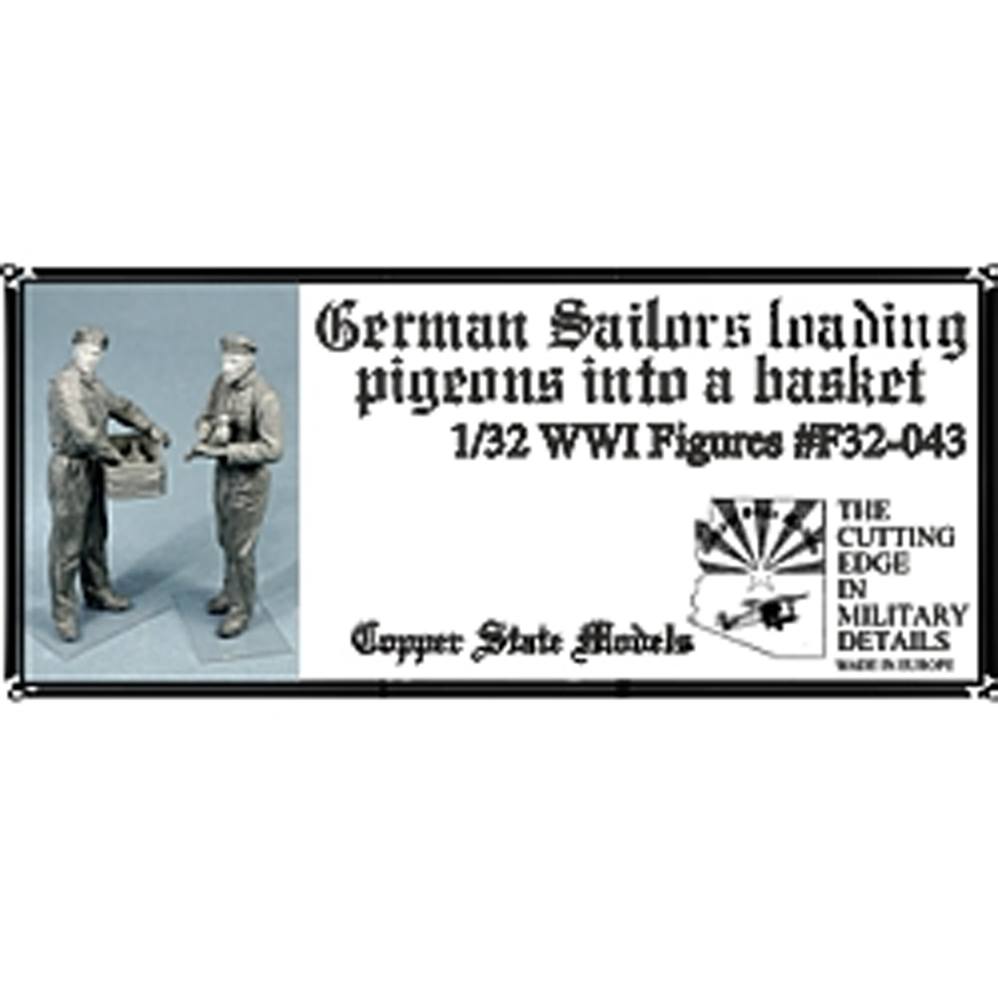 F32-043 Copper State Models 1/32 Немецкие моряки с голубями