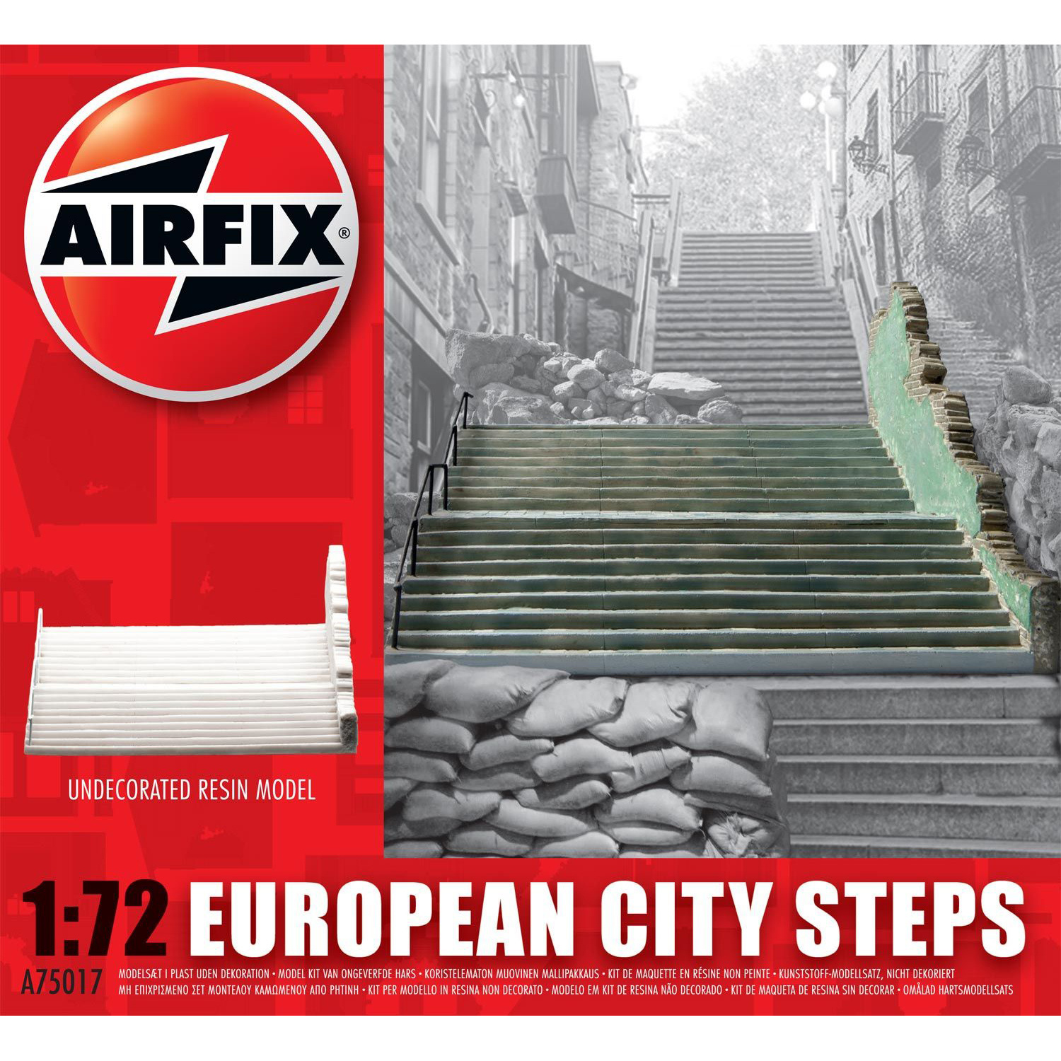 75017 Airfix 1/72 Неокрашенные ступени европейского города
