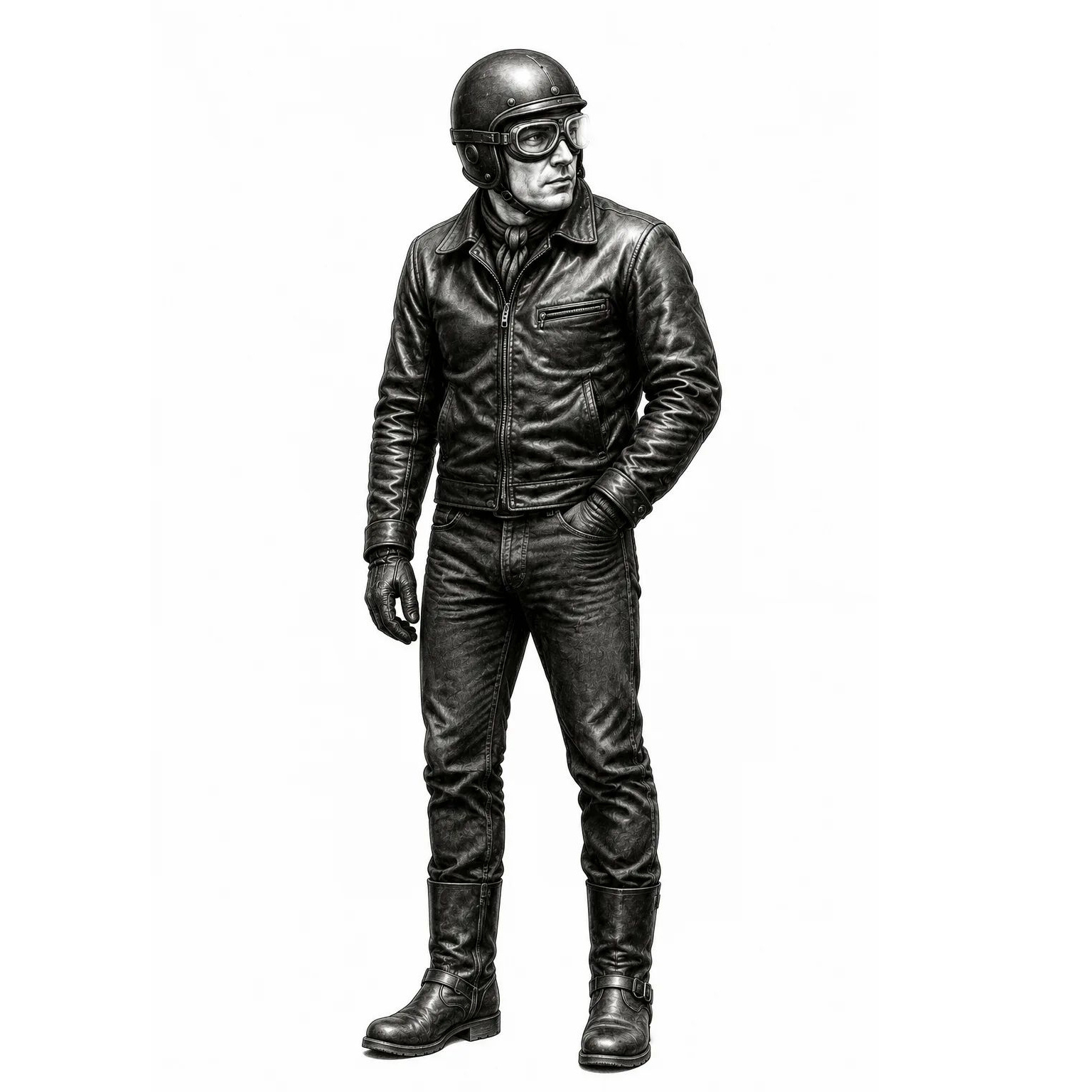 DMS-35296 ДМС 1/35 Фигурка Мотоциклист (1930-1980)