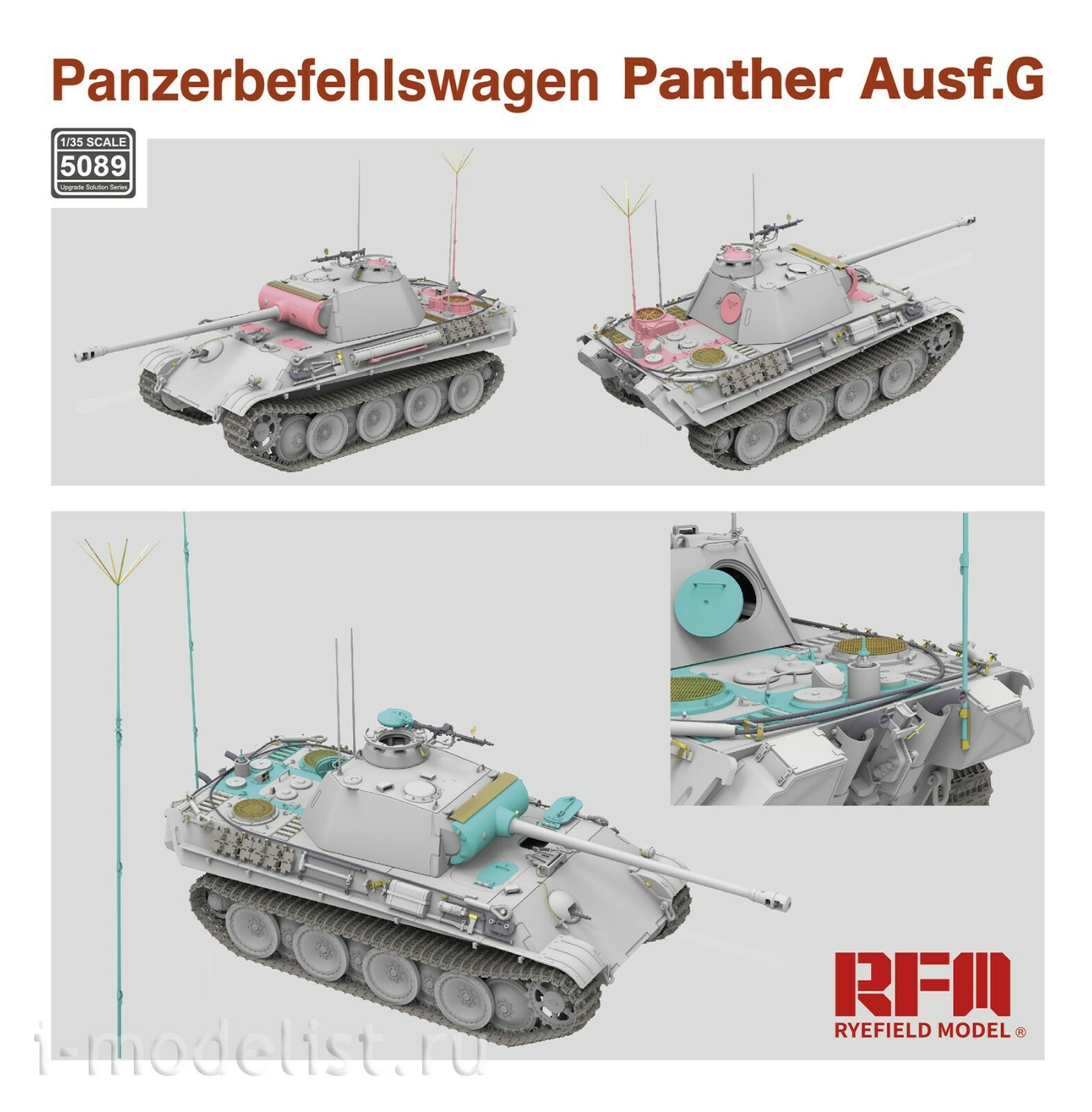 RM-5089 Rye Field Model 1/35 Немецкий танк Panther Ausf.G Panzerbefehlswagen