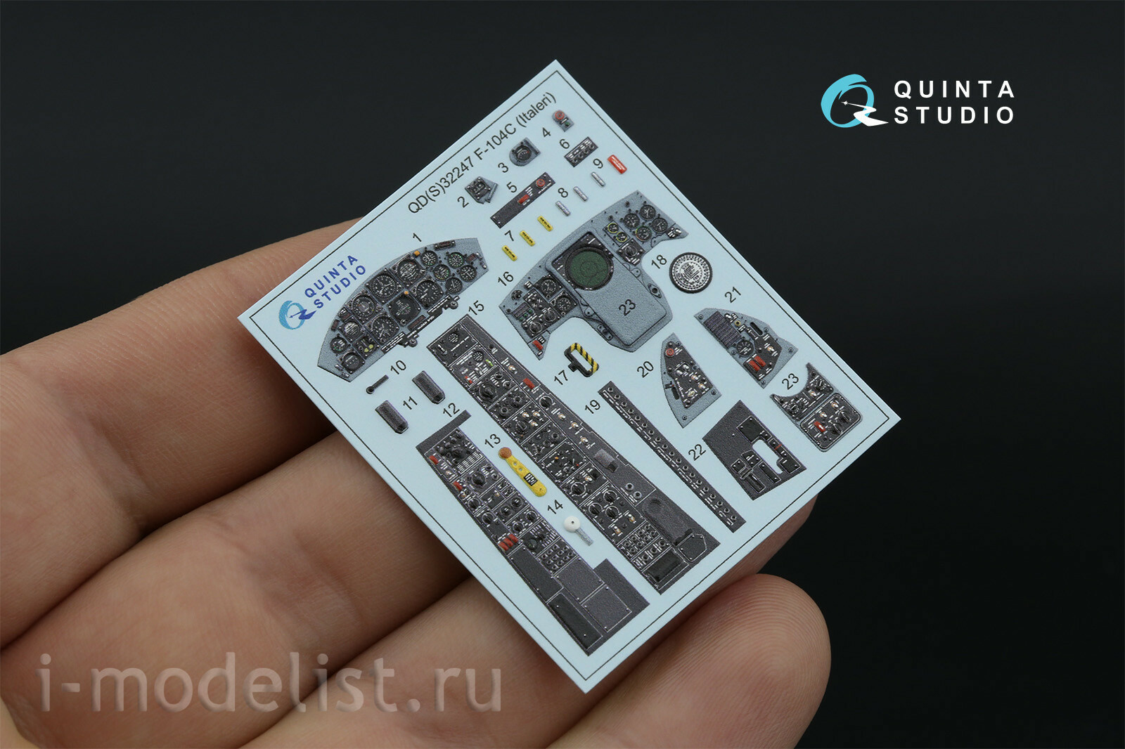 QDS-32247 Quinta Studio 1/32 3D Декаль интерьера кабины F-104C (Italeri) (малая версия)