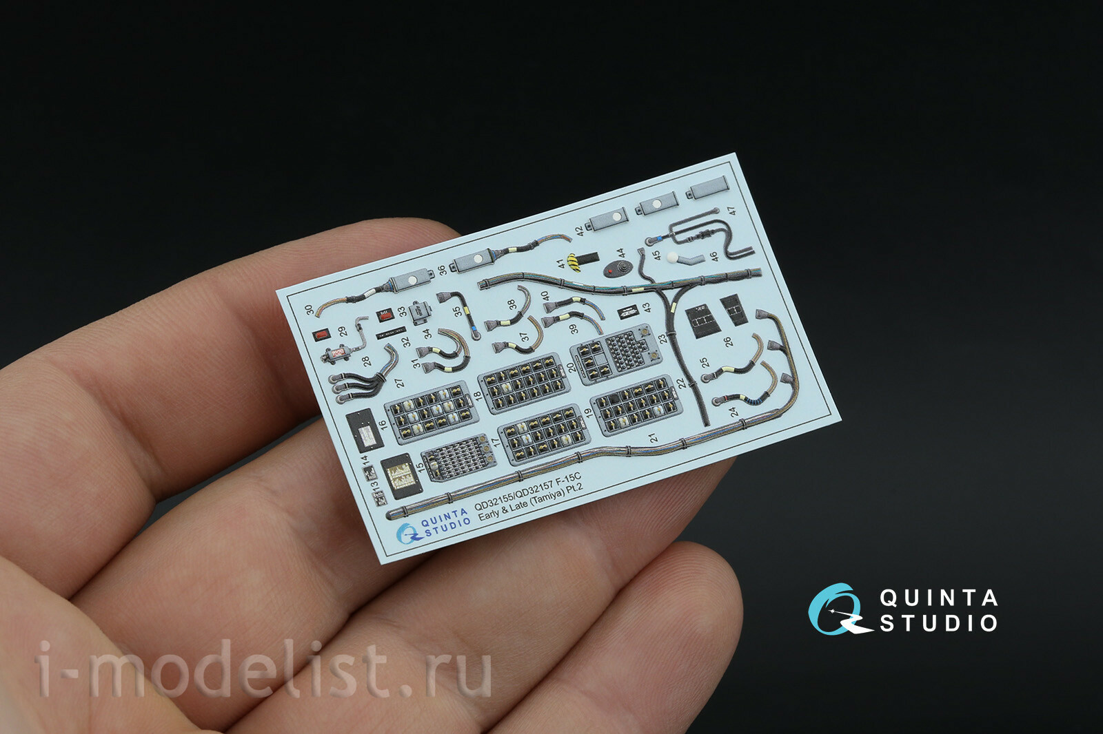 QD+32252 Quinta Studio 1/32 3D Декаль интерьера кабины F-15C PAD-upgraded (Tamiya) (с 3D-печатными деталями)