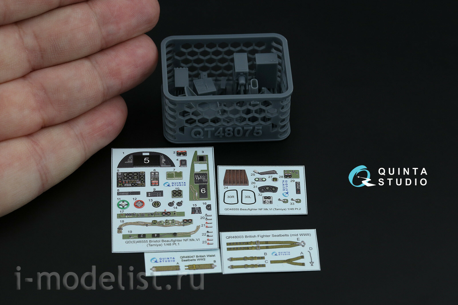 QD+48555 Quinta Studio 1/48 3D Декаль интерьера кабины Bristol Beaufighter NF.Mk.VI (Tamiya) (с 3D-печатными деталями)