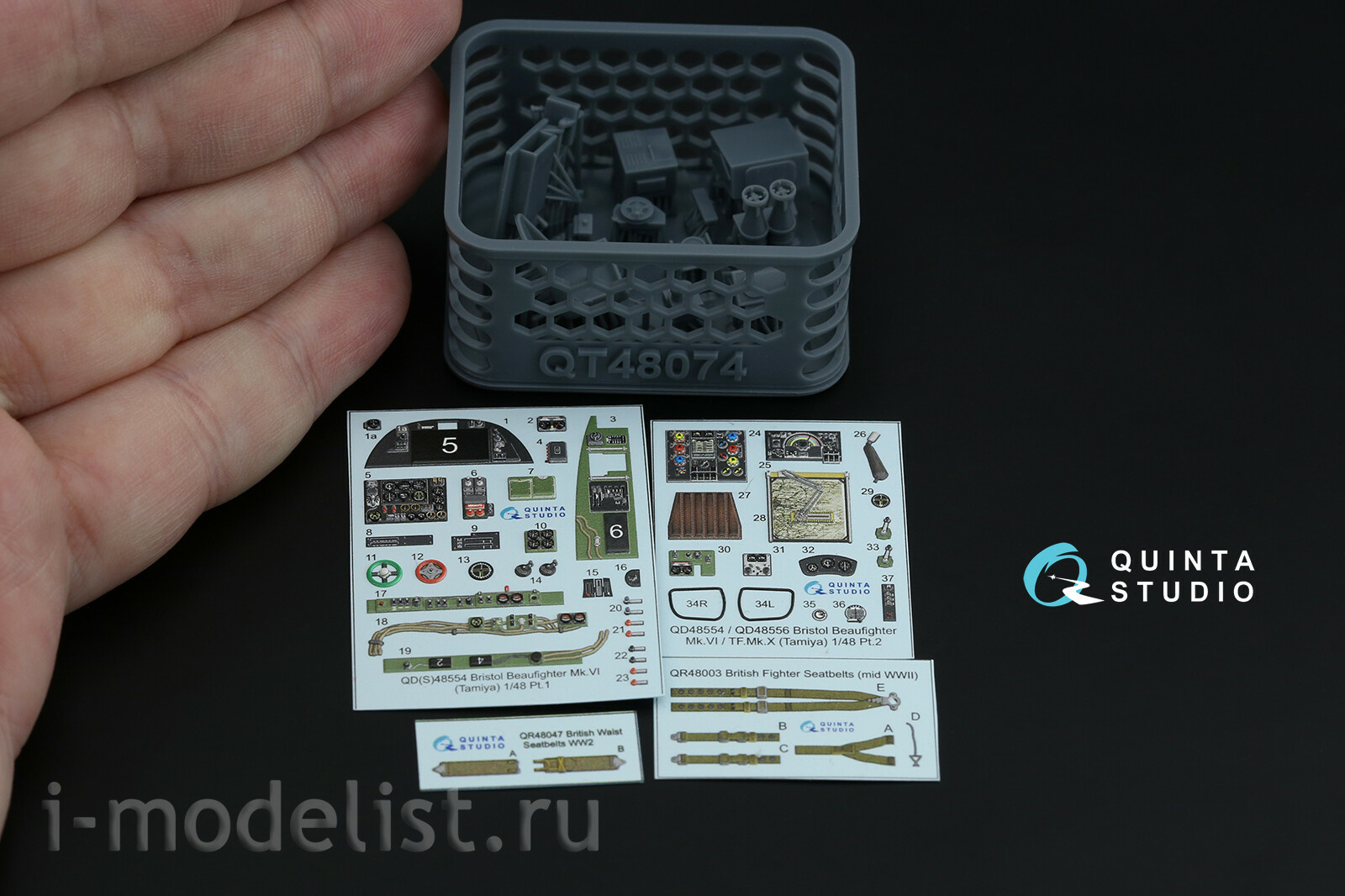 QD+48554 Quinta Studio 1/48 3D Декаль интерьера кабины Bristol Beaufighter Mk.VI (Tamiya) (с 3D-печатными деталями)