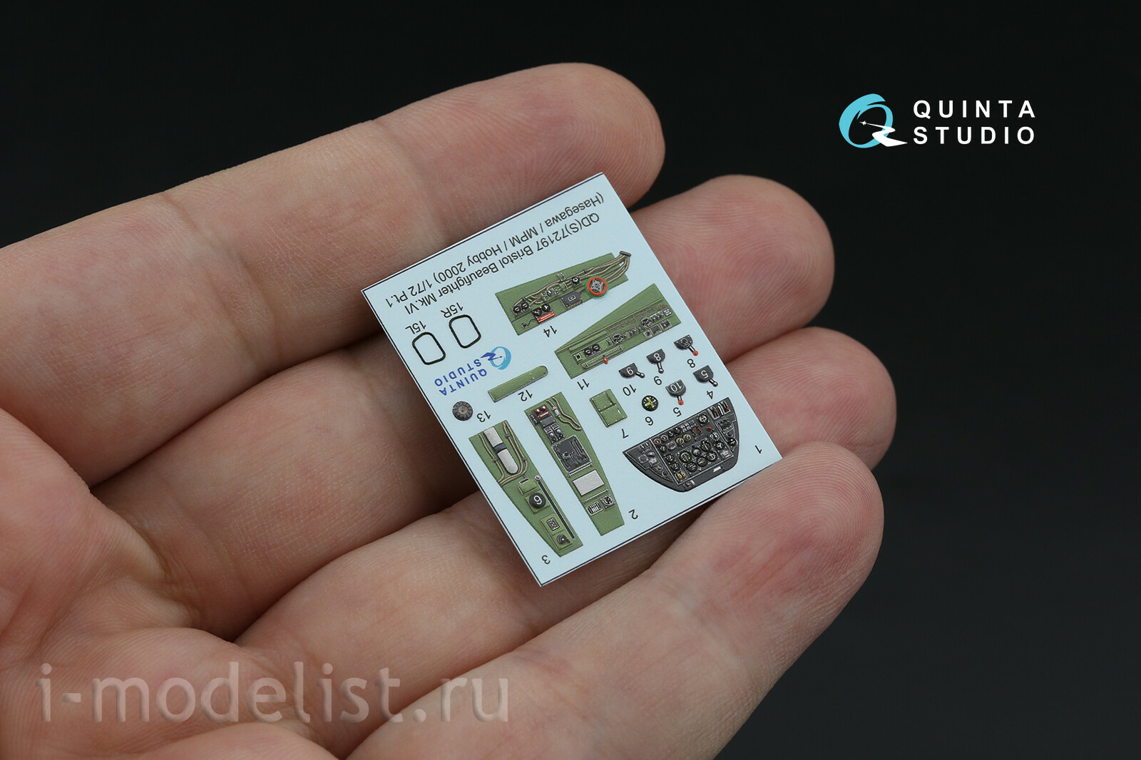 QD72197 Quinta Studio 1/72 3D Декаль интерьера кабины Bristol Beaufighter Mk.VI (Hasegawa/MPM/Hobby2000)