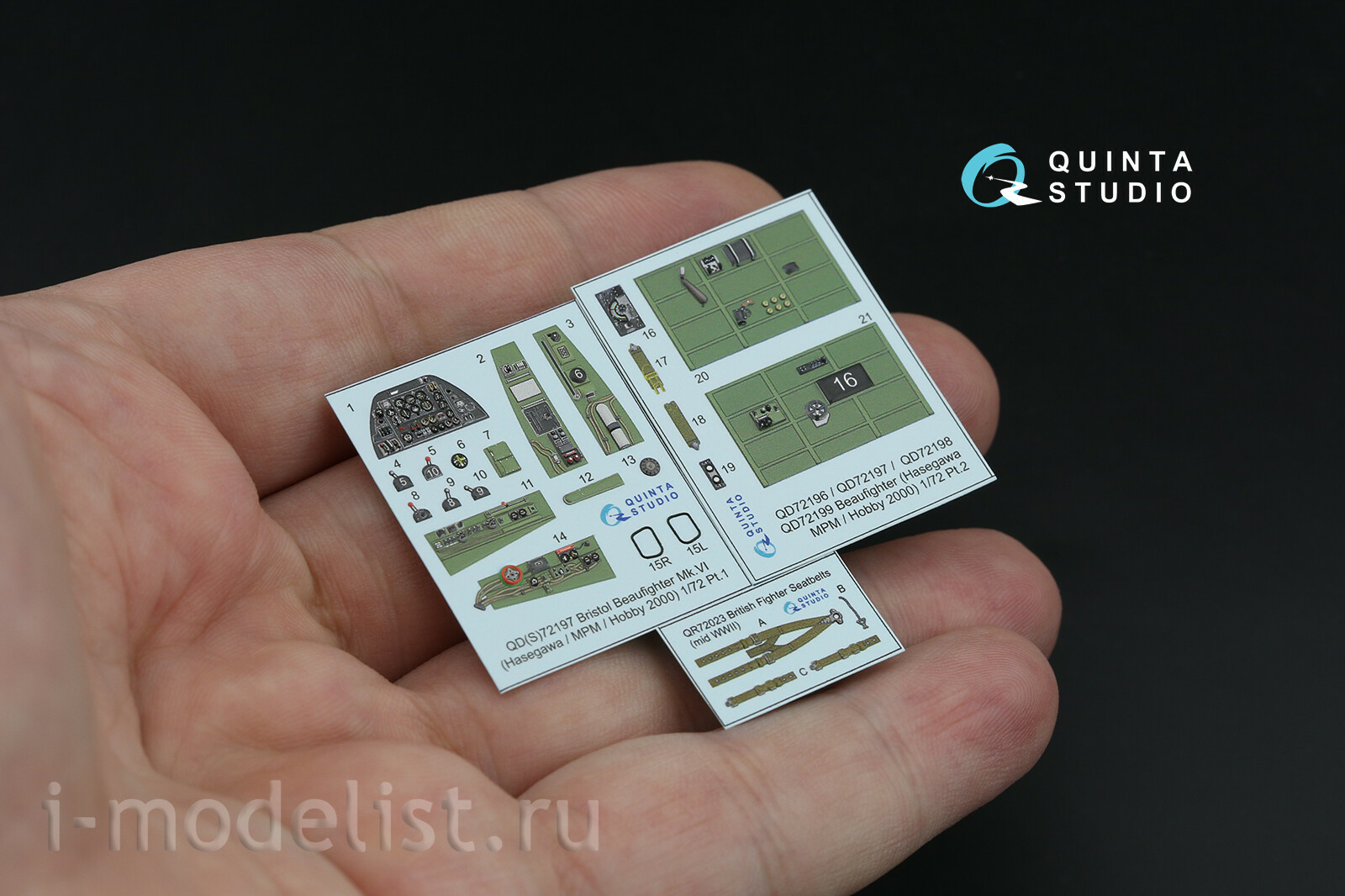 QD72197 Quinta Studio 1/72 3D Декаль интерьера кабины Bristol Beaufighter Mk.VI (Hasegawa/MPM/Hobby2000)