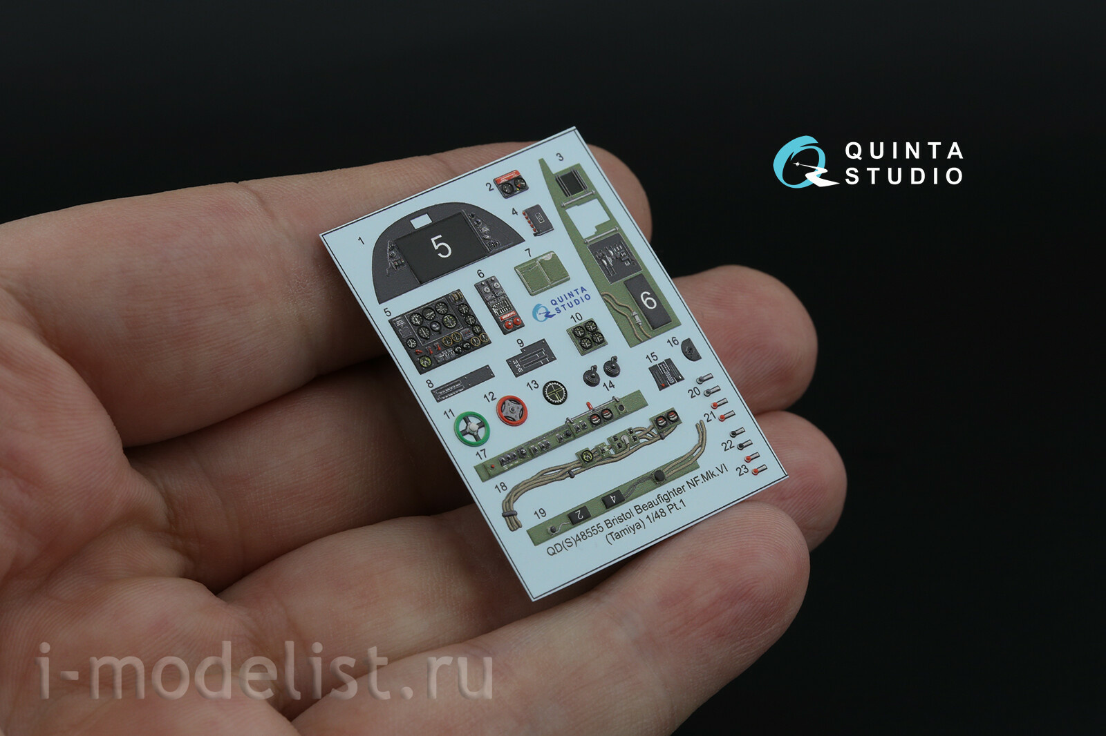 QDS-48555 Quinta Studio 1/48 3D Декаль интерьера кабины Bristol Beaufighter NF.Mk.VI (Tamiya) (малая версия)