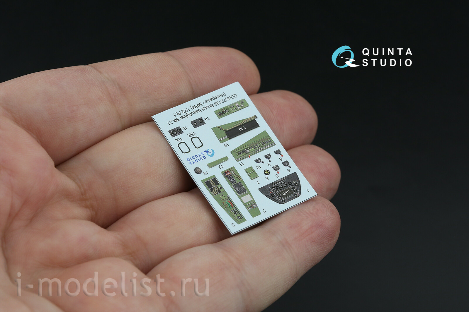 QDS-72199 Quinta Studio 1/72 3D Декаль интерьера кабины Bristol Beaufighter Mk.21 (Hasegawa/MPM) (малая версия)