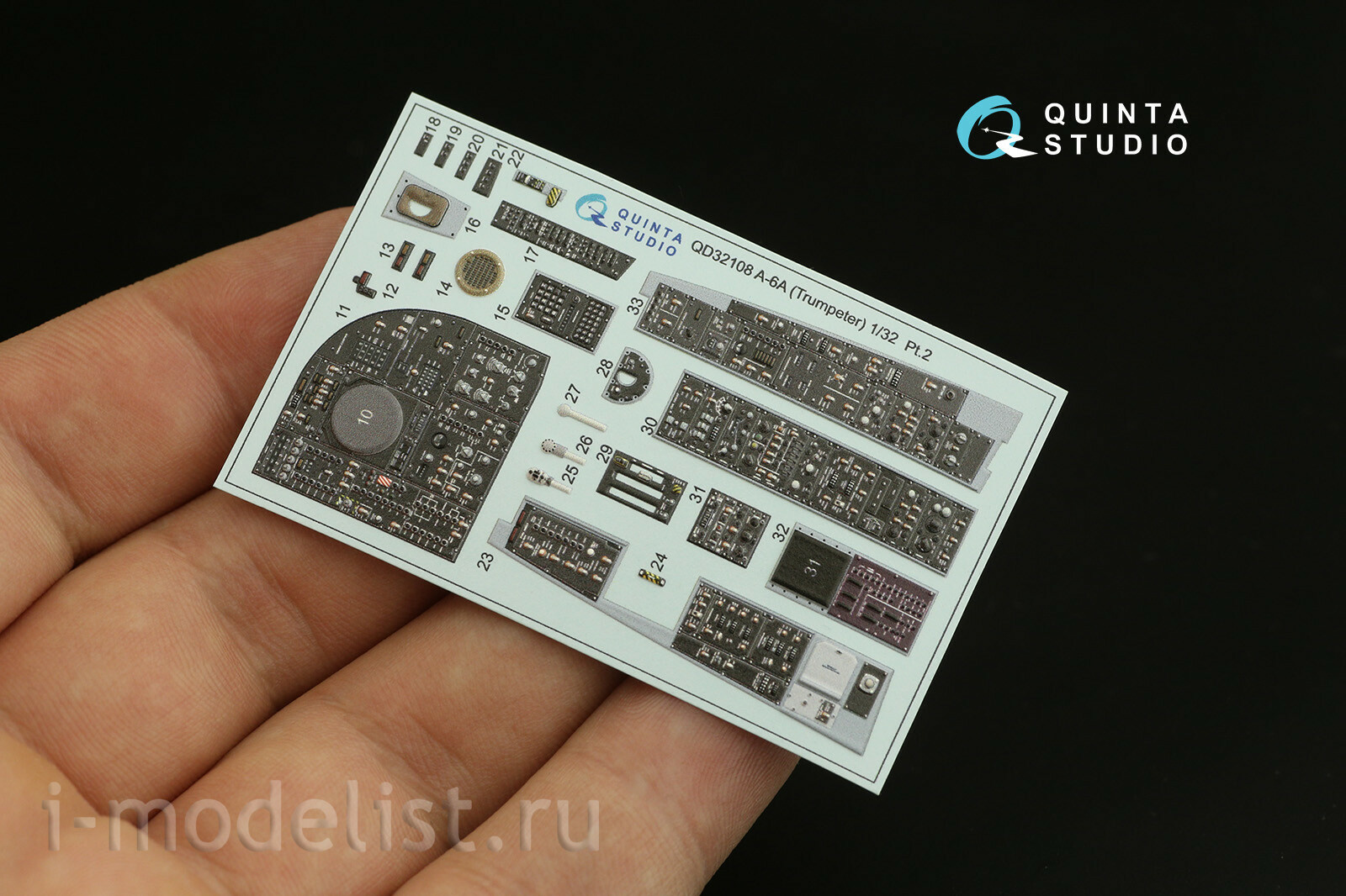 QD32108 Quinta Studio 1/32 3D Декаль интерьера кабины A-6A (Трубач)
