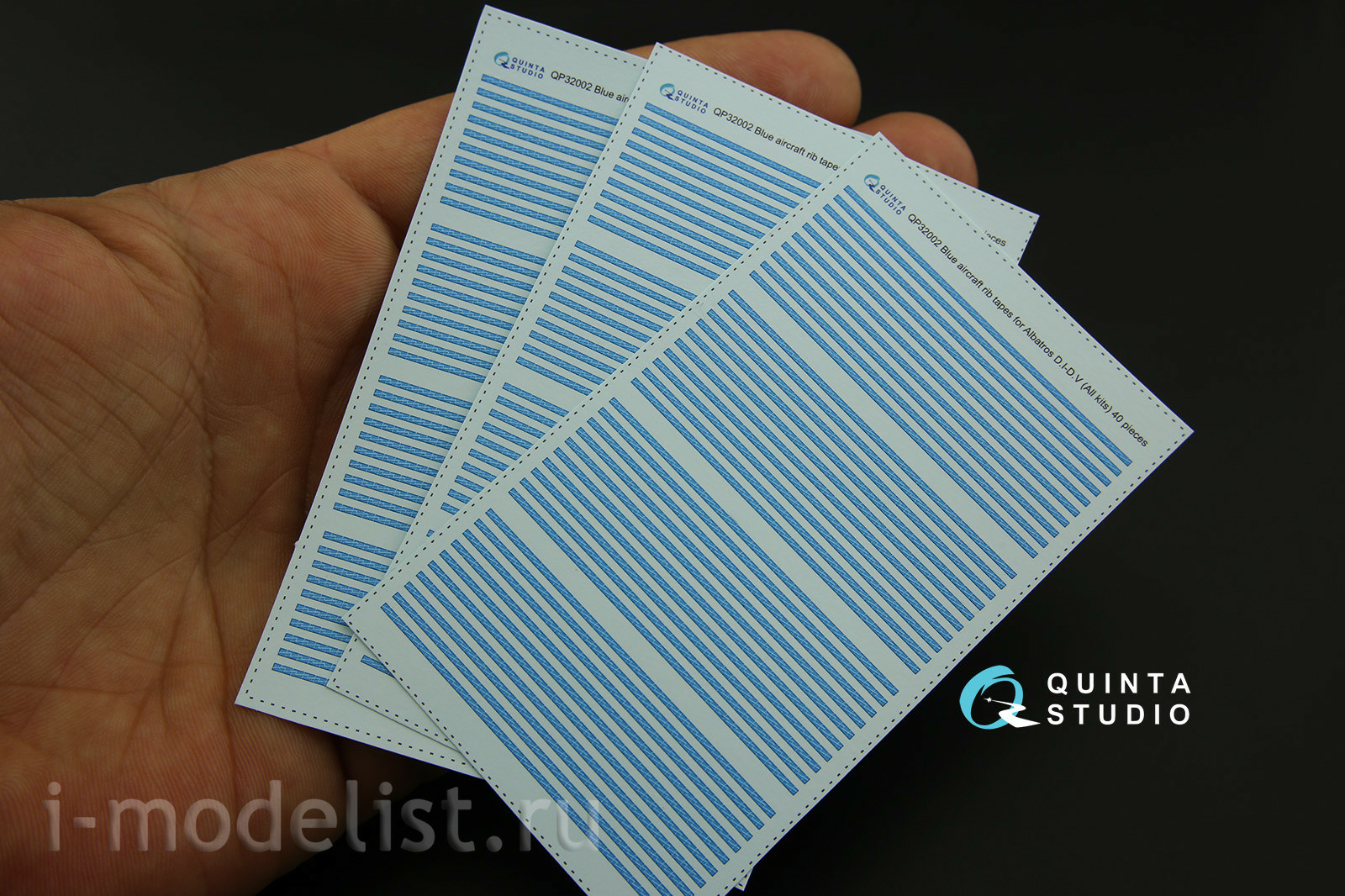 QP32002 Quinta Studio 1/32 Голубые киперные ленты для Albatros D.I-D.V (для любых моделей)