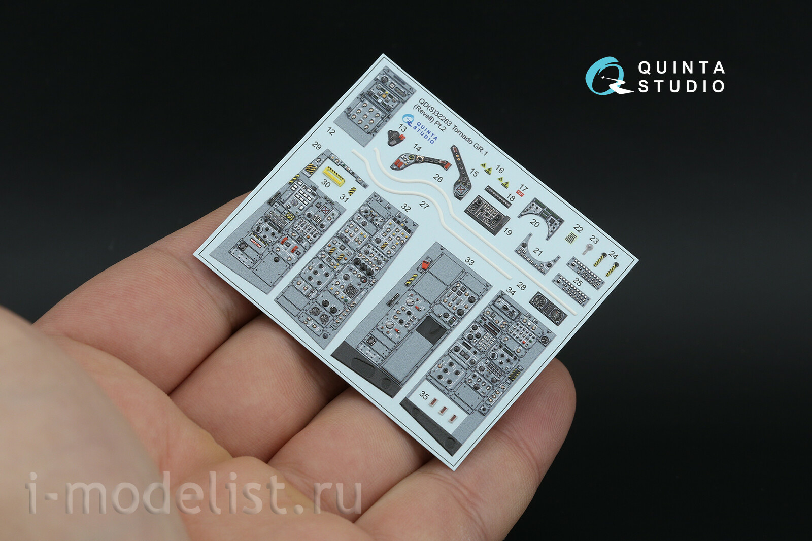QDS+32263 Quinta Studio 1/32 3D Декаль интерьера кабины Tornado GR.1 (Revell) (с 3D-печатными деталями) (малая версия)