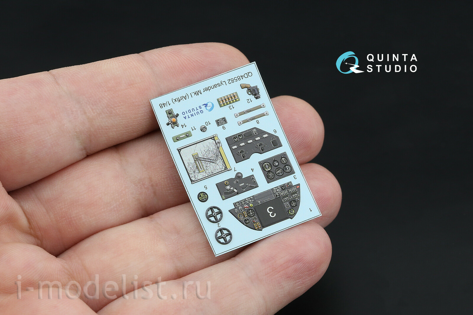 QDS-48582 Quinta Studio 1/48 3D Декаль интерьера кабины Westland Lysander Mk.I (Airfix) (малая версия)