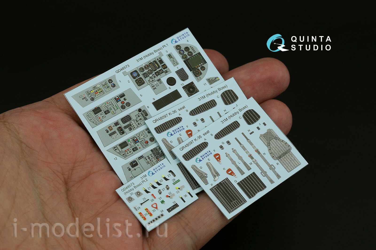 QD48573 Quinta Studio 1/48 3D Декаль интерьера кабины MiGG-31М (HobbyBoss)