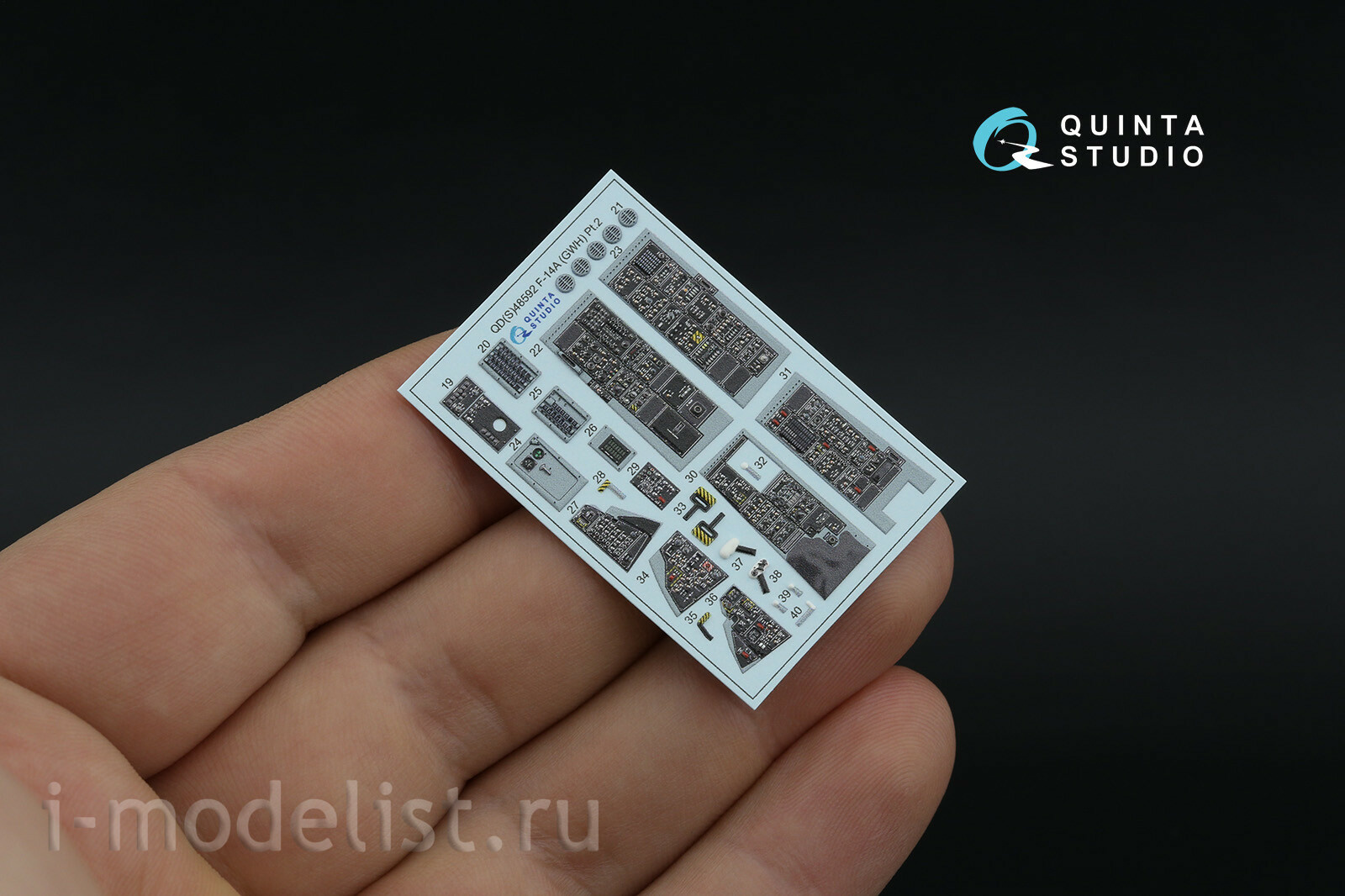 QD48592 Quinta Studio 1/48 3D Декаль интерьера кабины F-14A Tomcat (GWH)