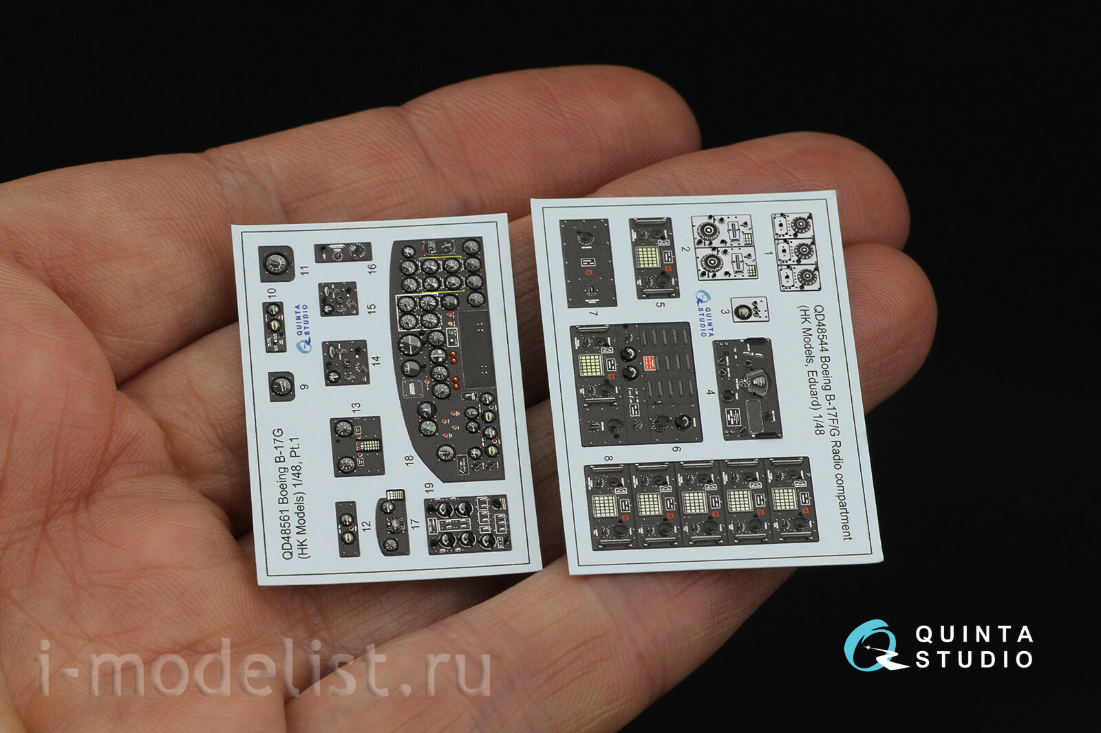 QDS-48561 Quinta Studio 1/48 3D Декаль интерьера кабины Boeing B-17G (HK models) (малая версия)