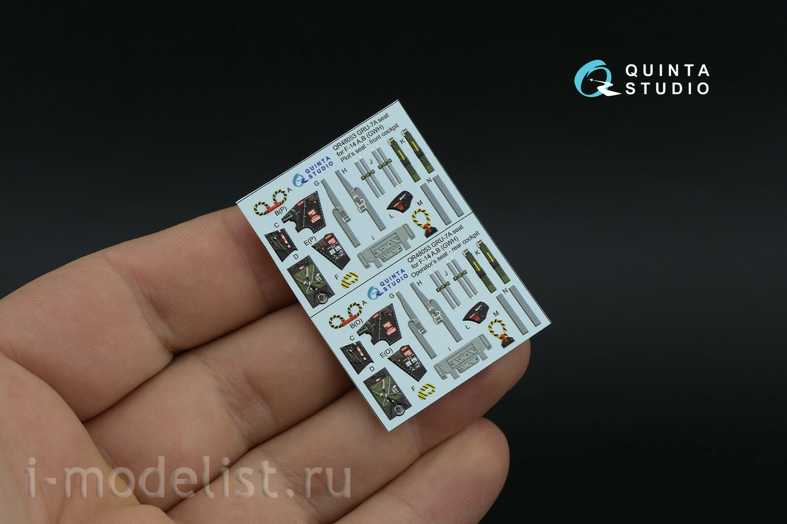 QD48592 Quinta Studio 1/48 3D Декаль интерьера кабины F-14A Tomcat (GWH)