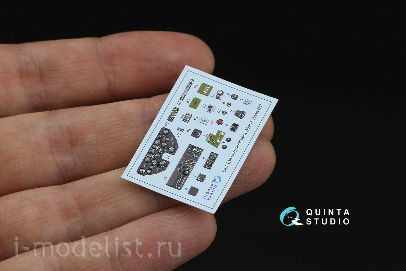 QD48587 Quinta Studio 1/48 3D Декаль интерьера кабины P-40E Warhawk (Eduard)