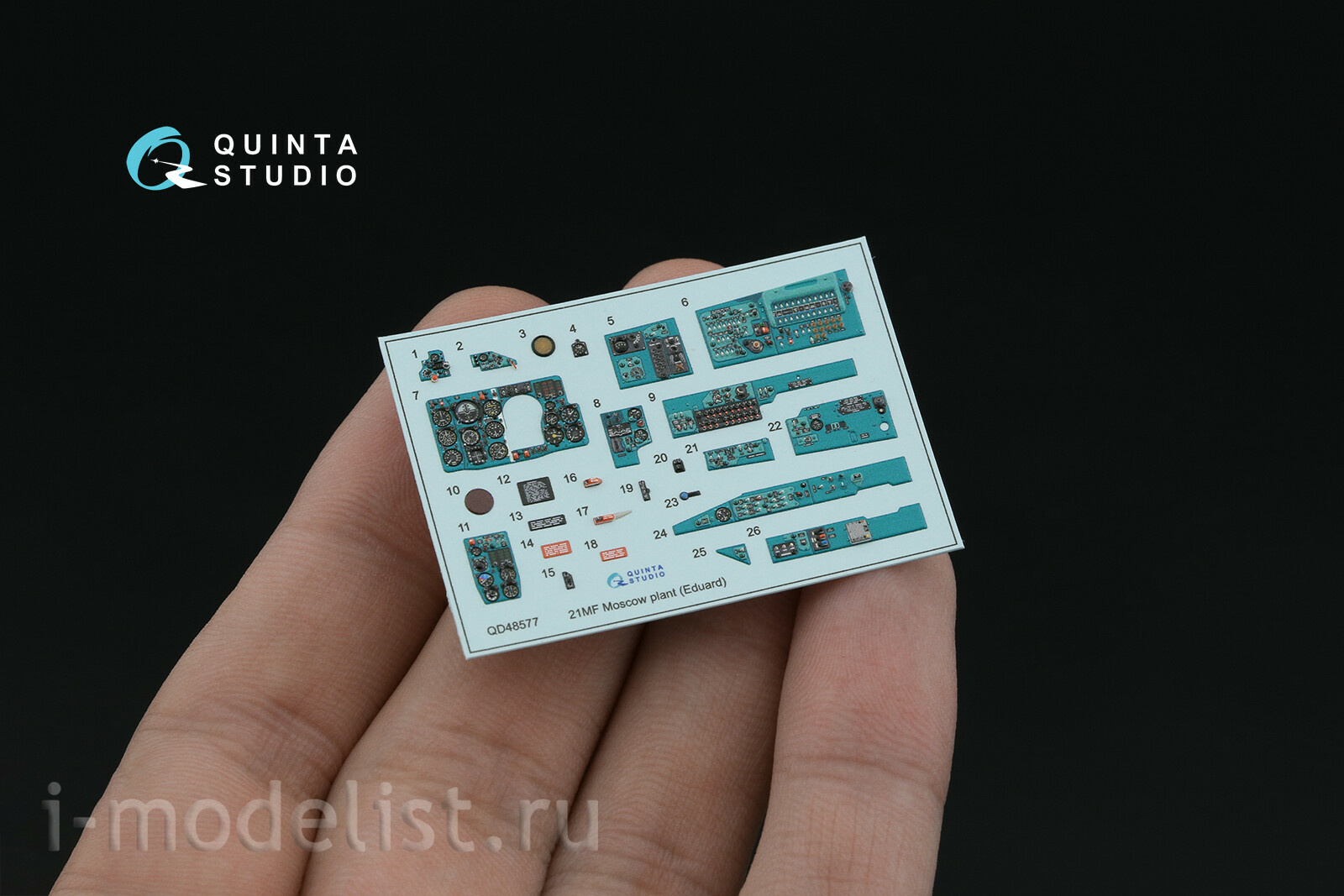 QD+48577 Quinta Studio 1/48 3D Декаль интерьера кабины MiGG-21МФ (Московского завода) (Eduard) (с 3D-печатными деталями)
