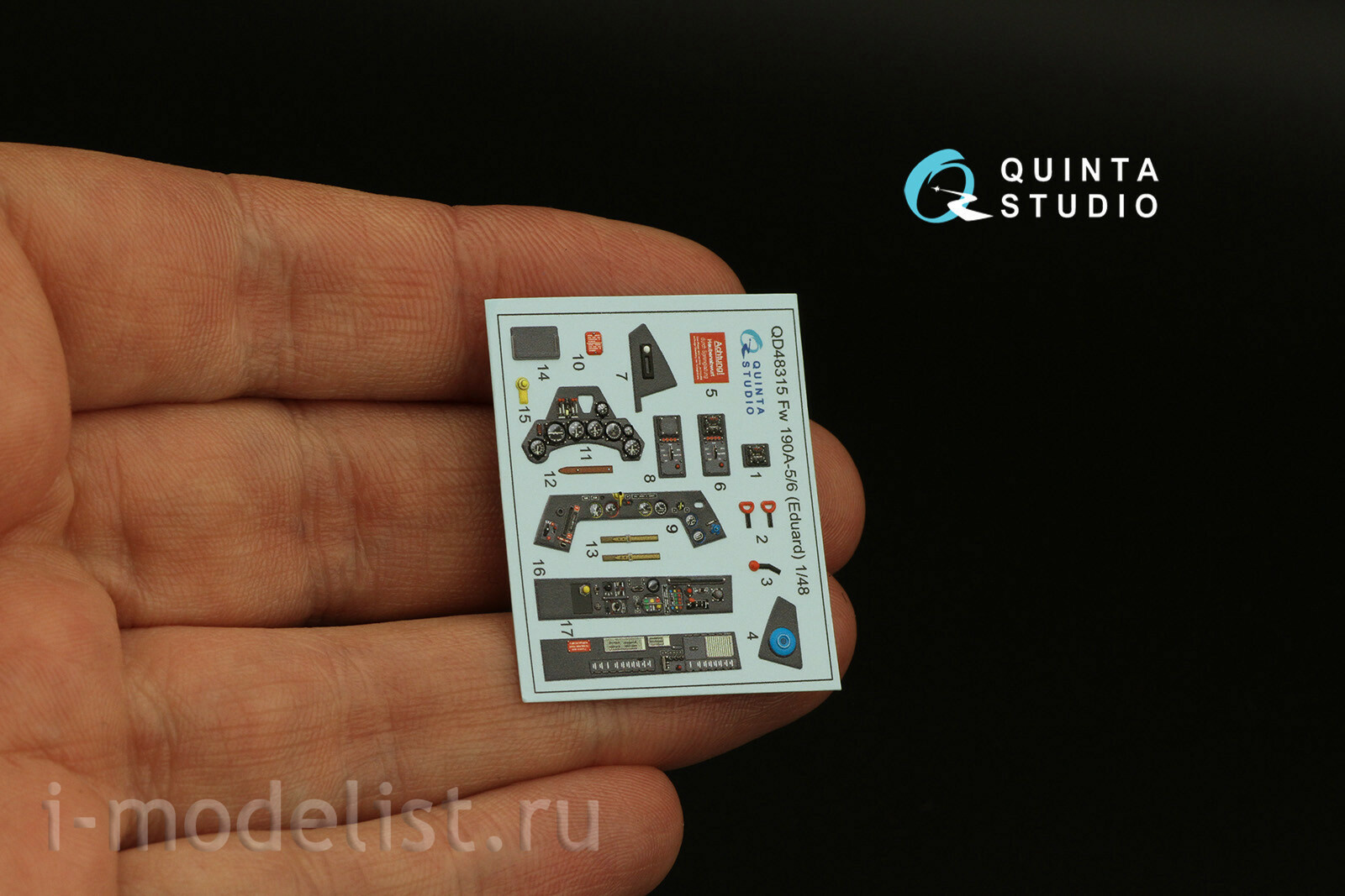 QD48315 Quinta Studio 1/48 3D Декаль интерьера кабины Fw 190A-5/6 (Eduard)