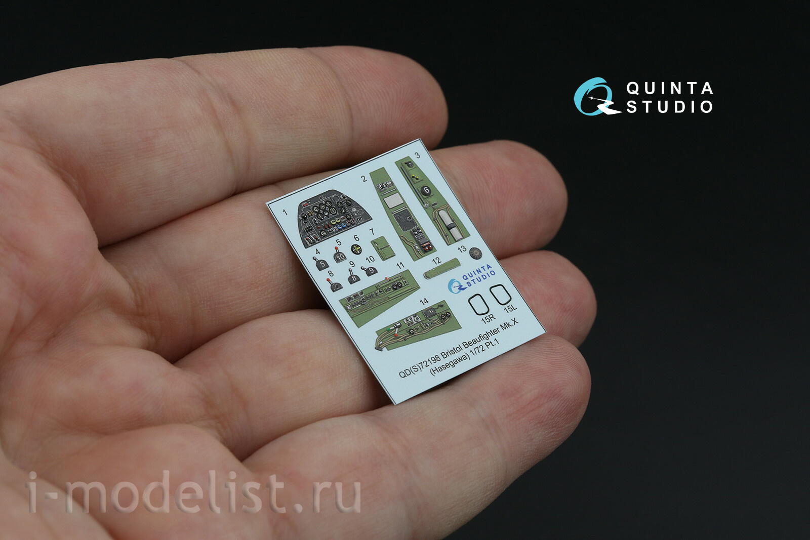 QDS-72198 Quinta Studio 1/72 3D Декаль интерьера кабины Bristol Beaufighter Mk.X (Hasegawa) (малая версия)