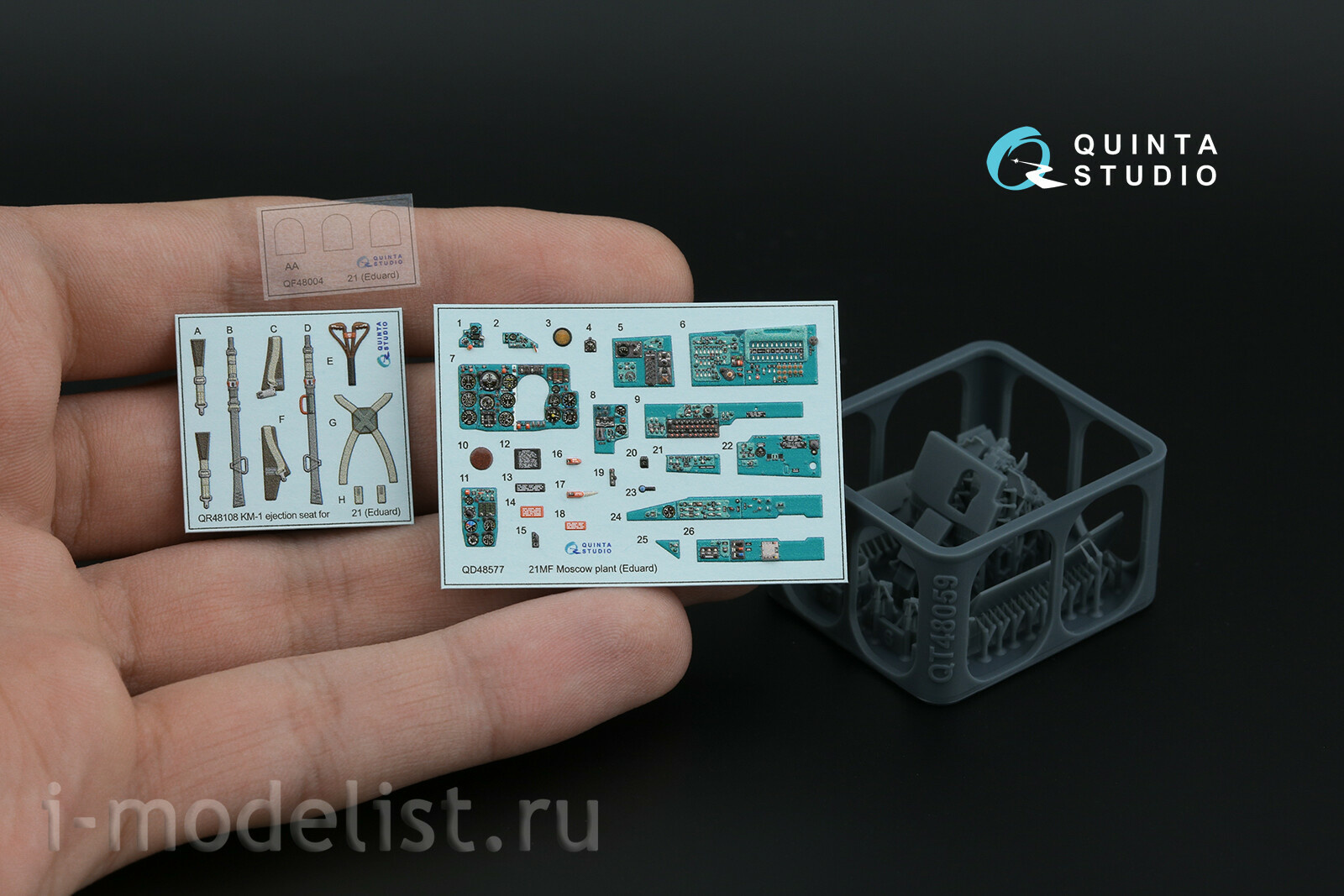 QD+48577 Quinta Studio 1/48 3D Декаль интерьера кабины MiGG-21МФ (Московского завода) (Eduard) (с 3D-печатными деталями)