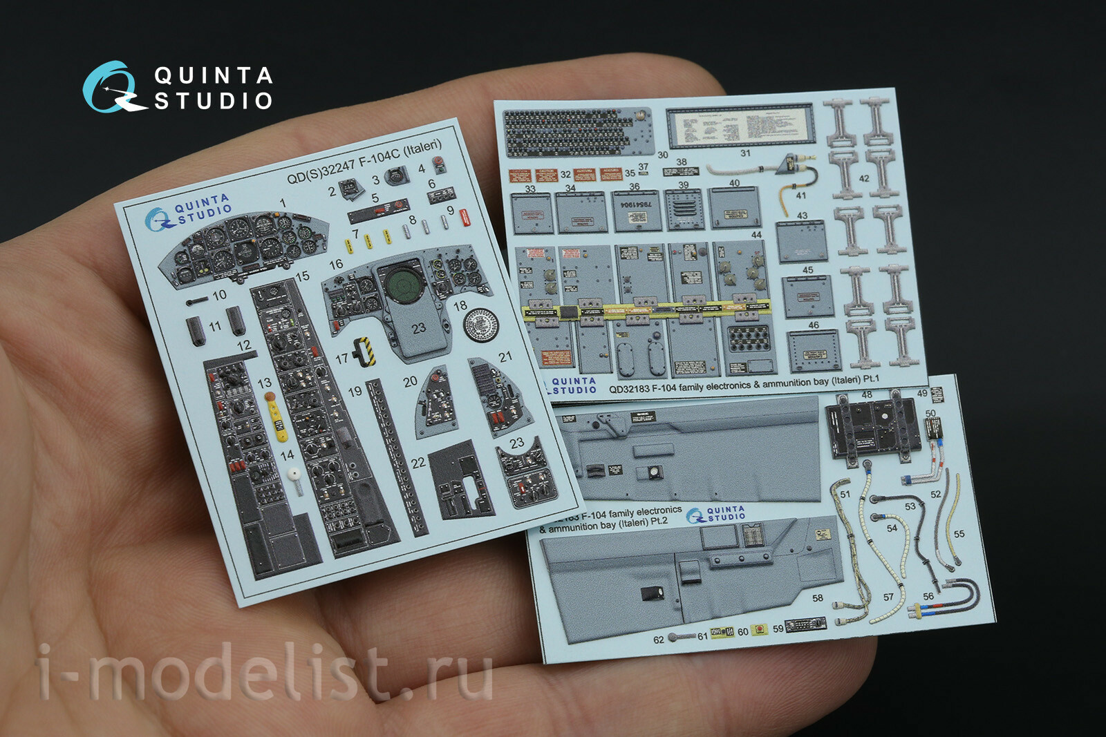QD32247 Quinta Studio 1/32 3D Декаль интерьера кабины F-104C (Italeri)