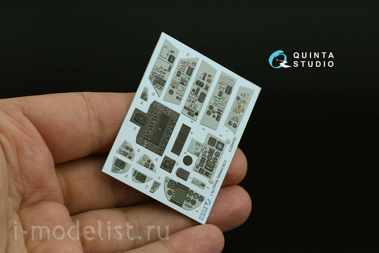 QD48573 Quinta Studio 1/48 3D Декаль интерьера кабины MiGG-31М (HobbyBoss)
