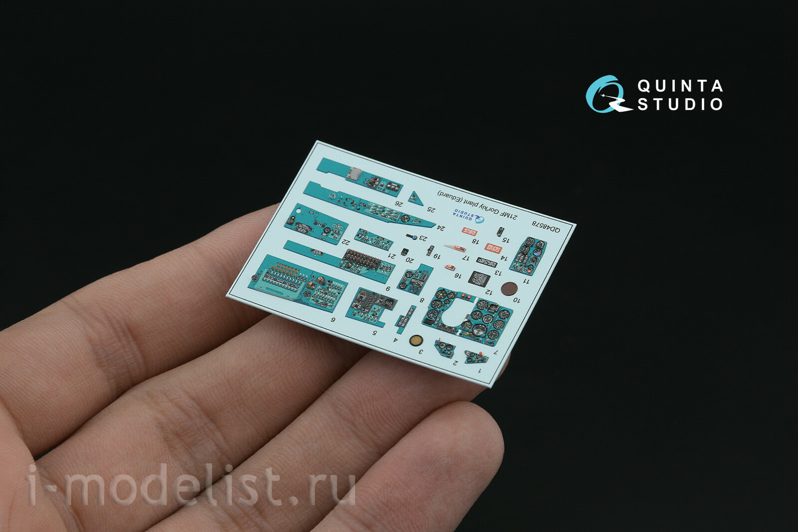 QD+48578 Quinta Studio 1/48 3D Декаль интерьера кабины MIGG-21МФ (Горьковского завода) (Eduard) (с 3D-печатными деталями)
