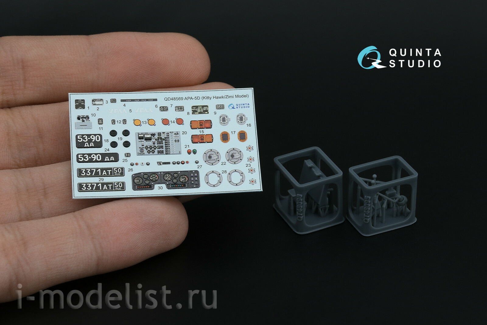 QD+48569 Quinta Studio 1/48 3D Декаль интерьера кабины АПА-5Д (KittyHawk/Zimi model) (с 3D-печатными деталями)