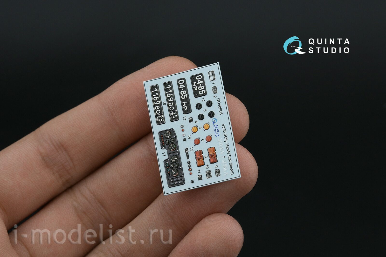 QD+48568 Quinta Studio 1/48 3D Декаль интерьера кабины 4320 (KittyHawk/Zimi model) (с 3D-печатными деталями)