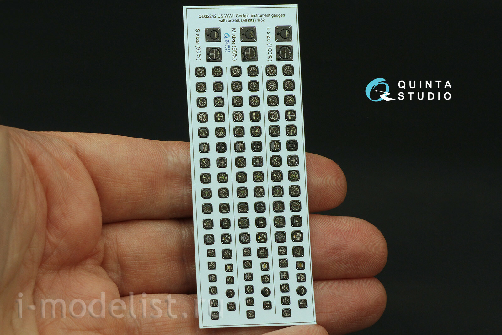 QD32242 Quinta Studio 1/32 Авиационные приборы США, 1930-50гг (с корпусами) (для всех моделей)