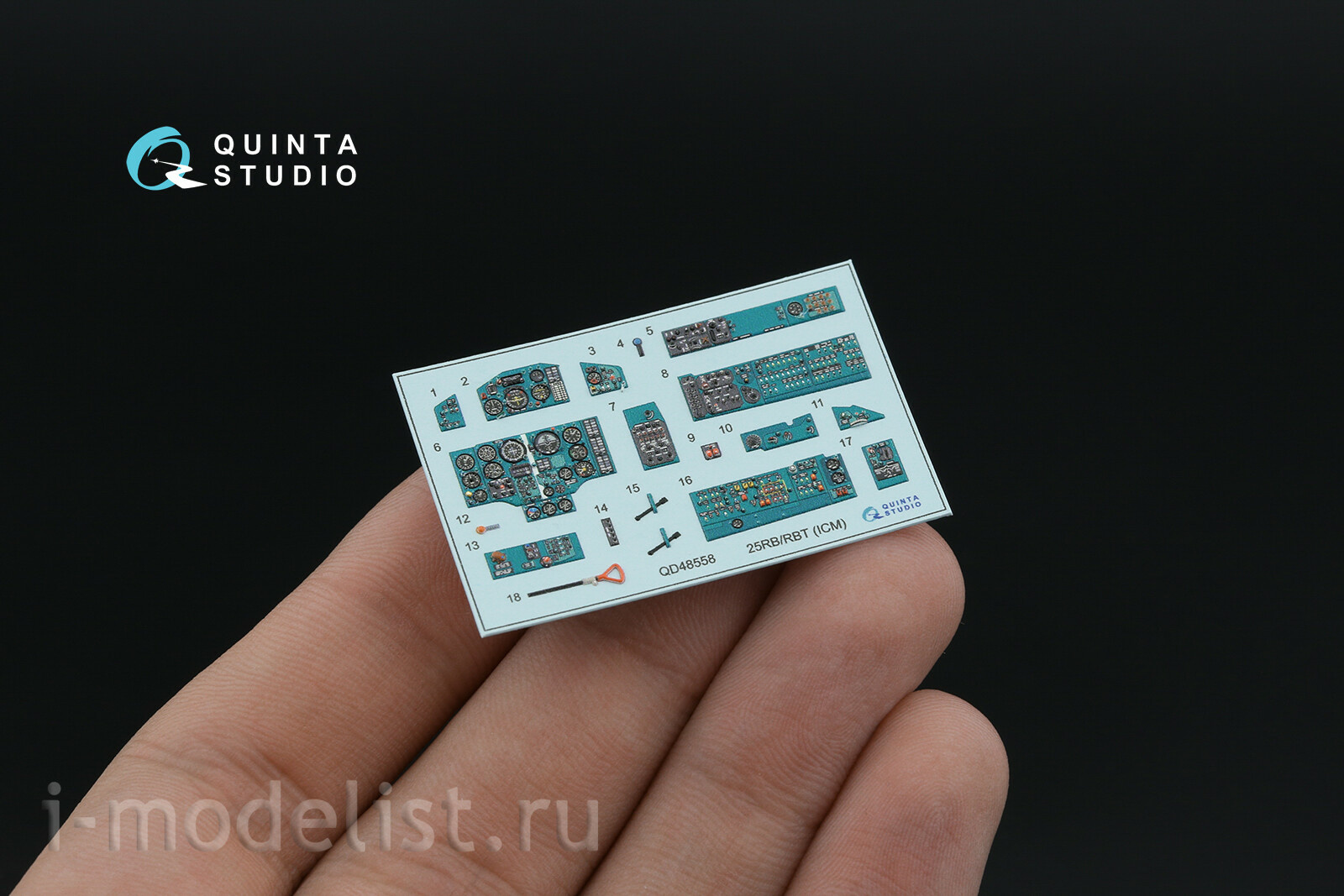 QD+48558 Quinta Studio 1/48 3D Декаль интерьера кабины MiGG-25РБ/MiGG-25РБТ (ICM) (с 3D-печатными деталями)