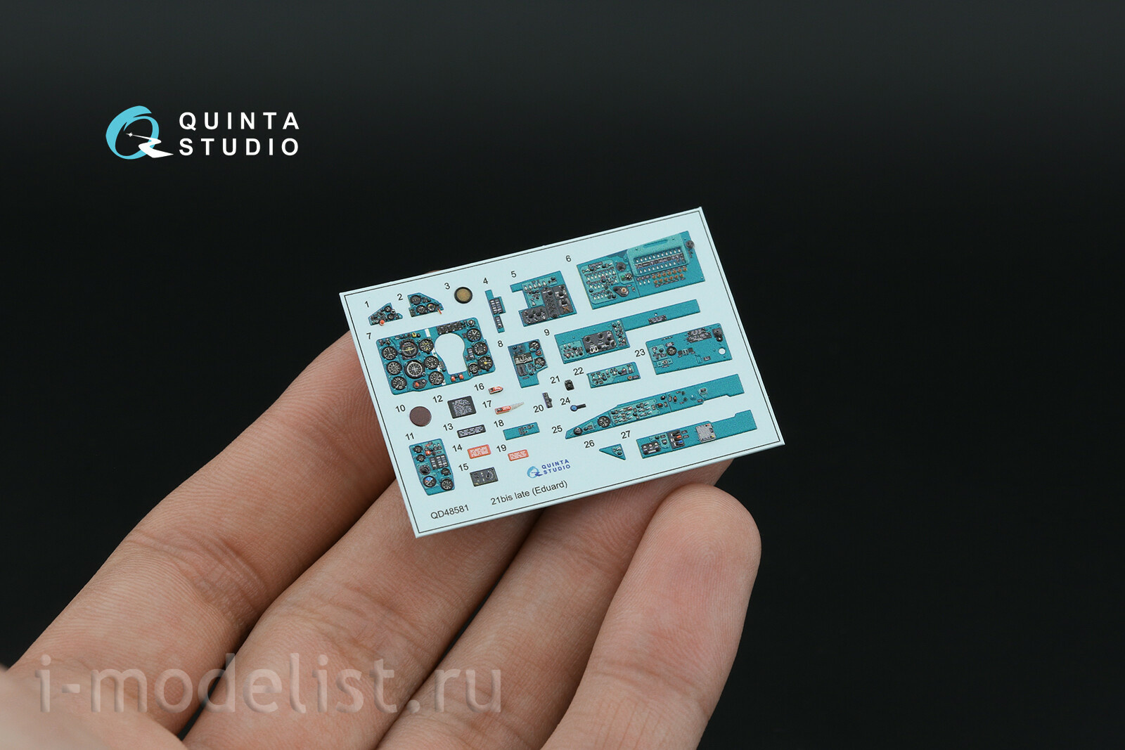 QD+48581 Quinta Studio 1/48 3D Декаль интерьера кабины MiGG-21БИС Поздний (с системой Полет-ОИ) (Eduard) (с 3D-печатными деталями