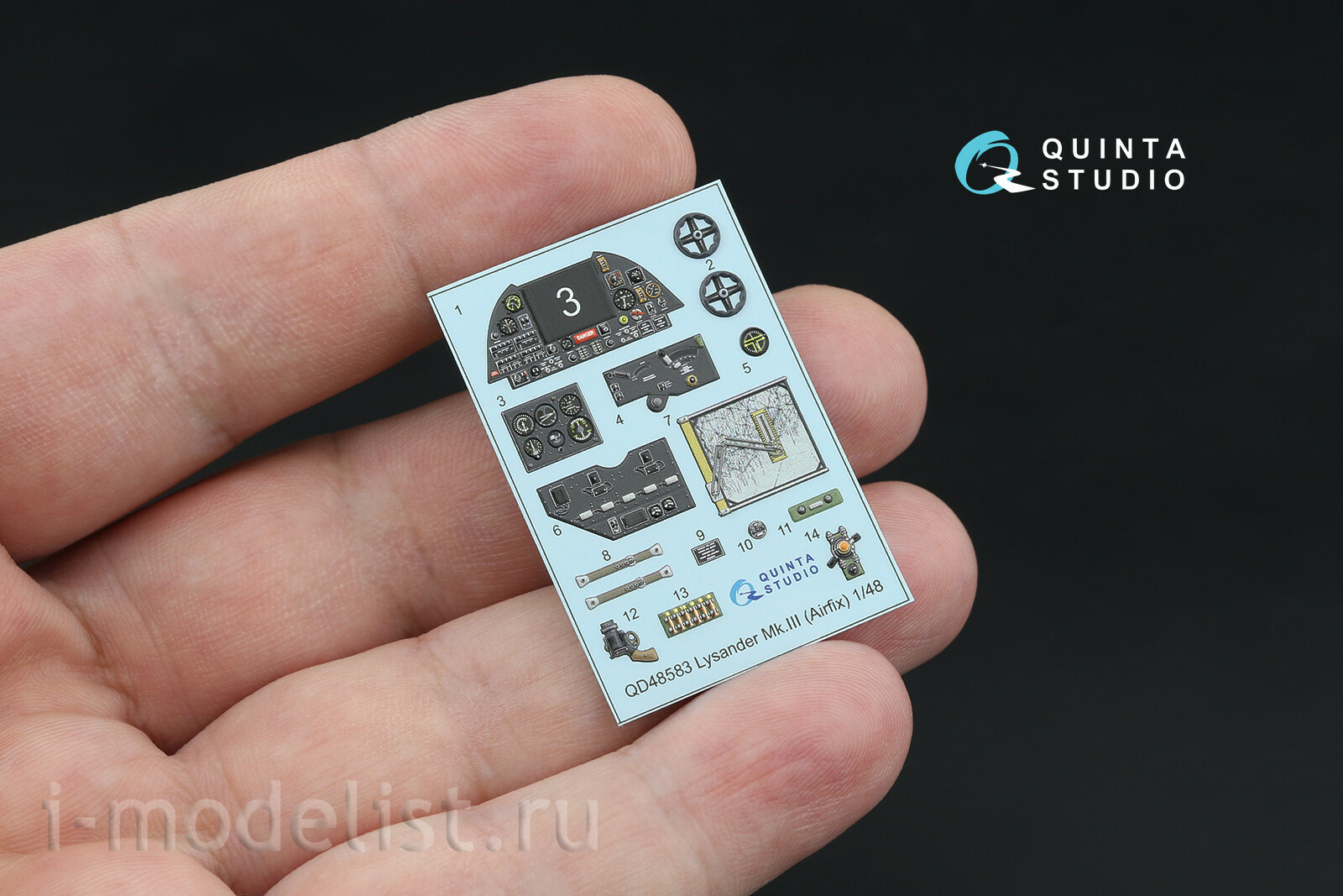 QDS-48583 Quinta Studio 1/48 3D Декаль интерьера кабины Westland Lysander Mk.III (Airfix) (малая версия)