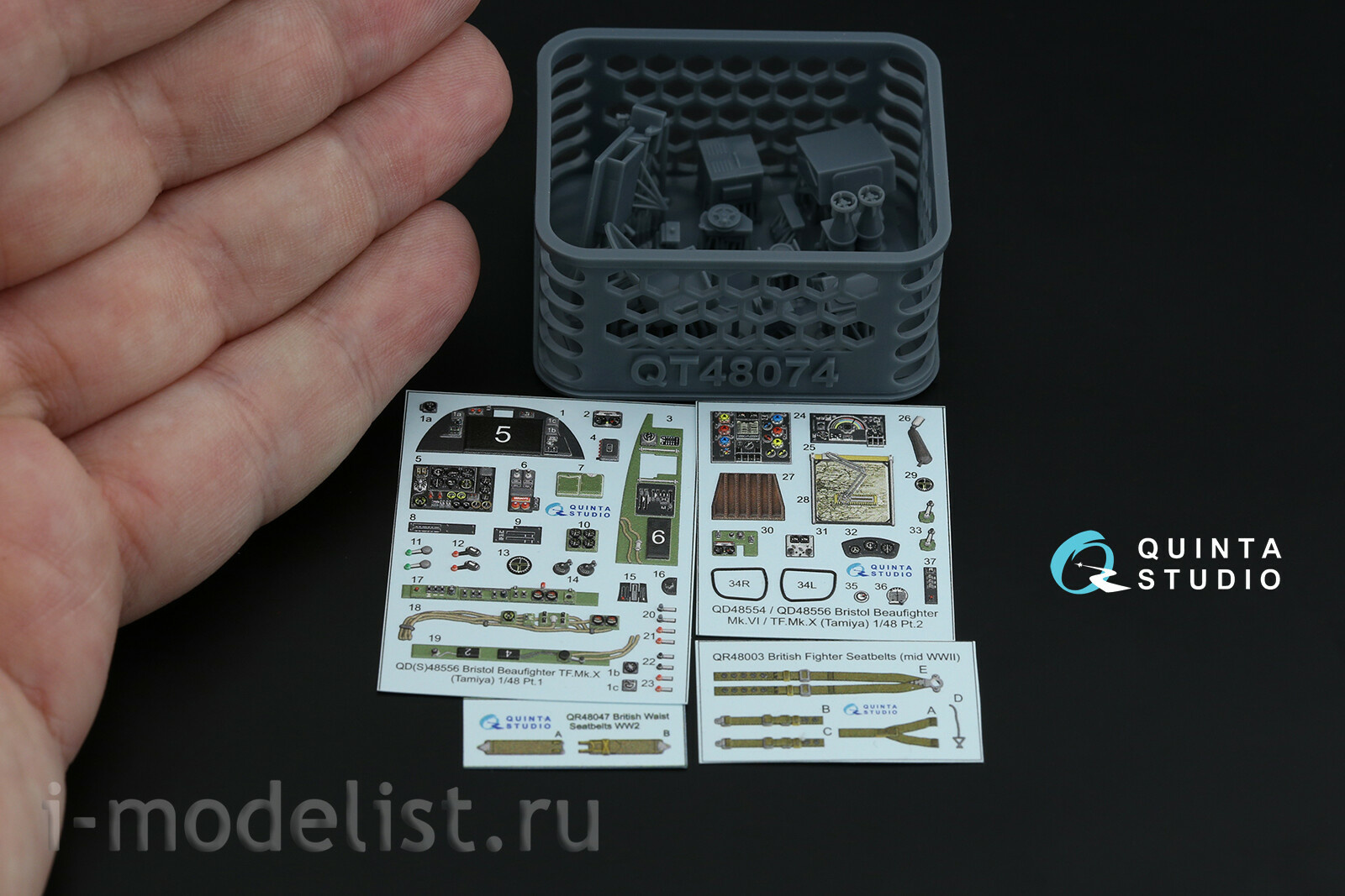 QD+48556 Quinta Studio 1/48 3D Декаль интерьера кабины Bristol Beaufighter TF.Mk.X (Tamiya) (с 3D-печатными деталями)