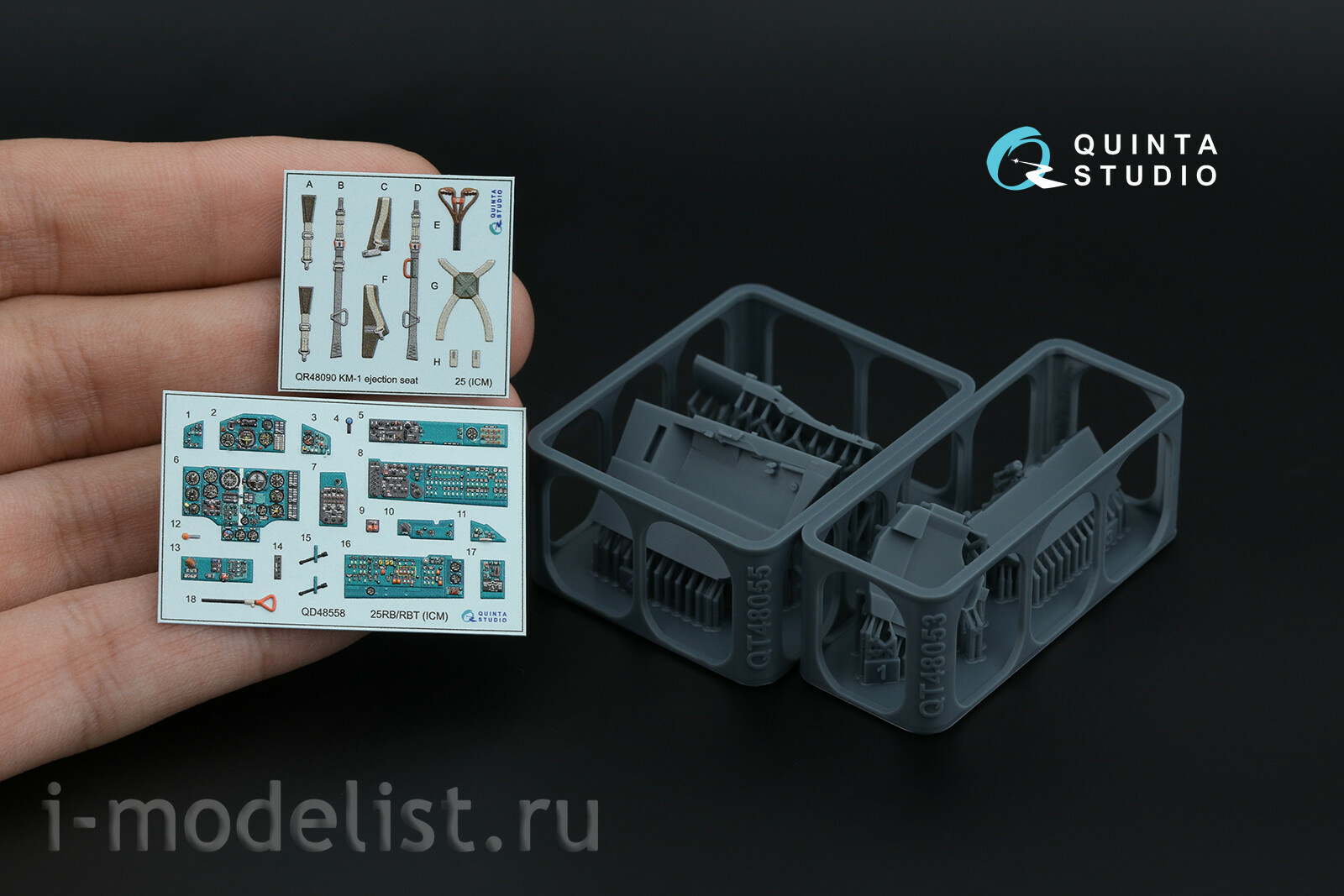 QD+48558 Quinta Studio 1/48 3D Декаль интерьера кабины MiGG-25РБ/MiGG-25РБТ (ICM) (с 3D-печатными деталями)